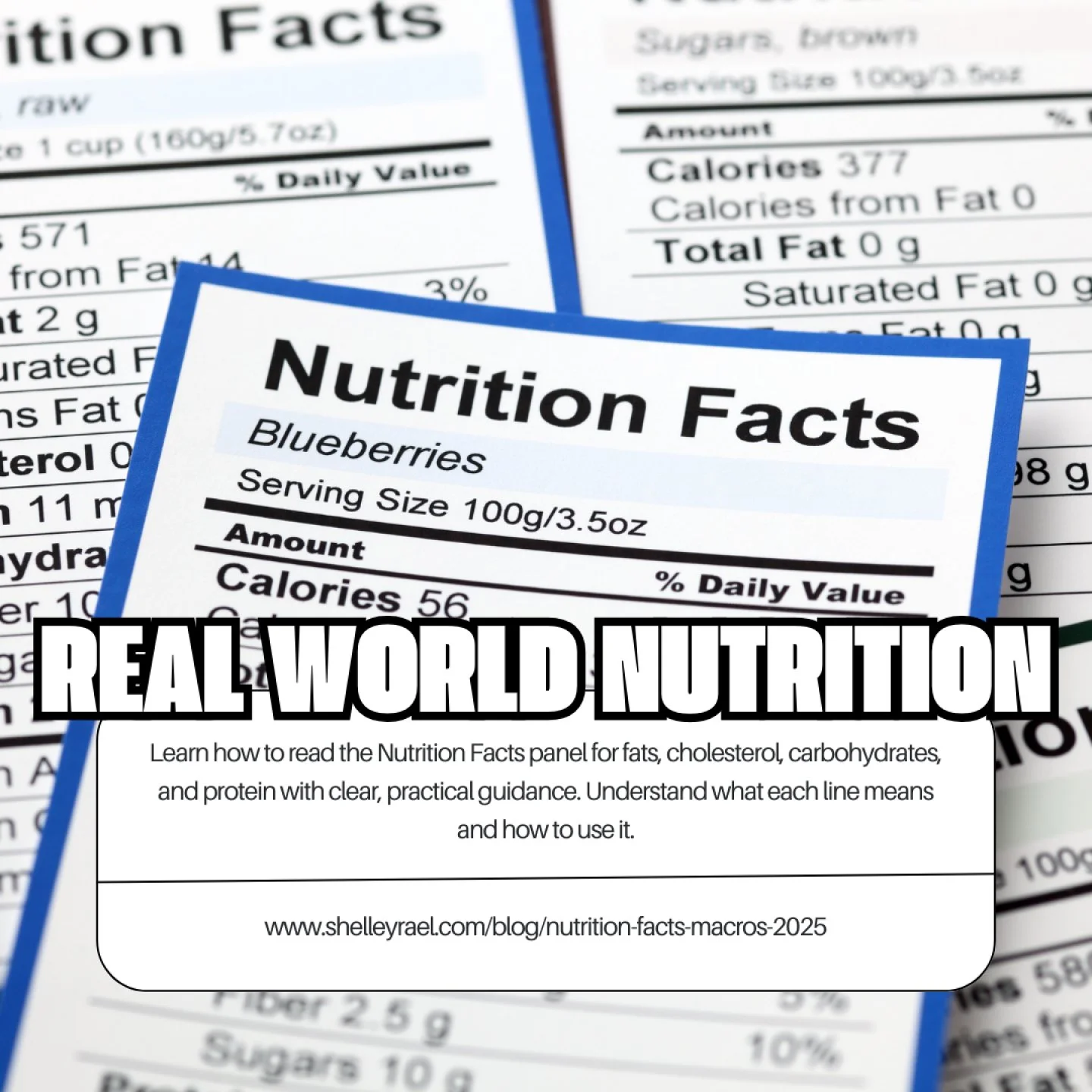 Most people glance at a Nutrition Facts label and head straight for calories, but there is so much more going on there. Part 2 of my label series walks you through fats, cholesterol, carbohydrates, added sugars, and protein so you understand what the