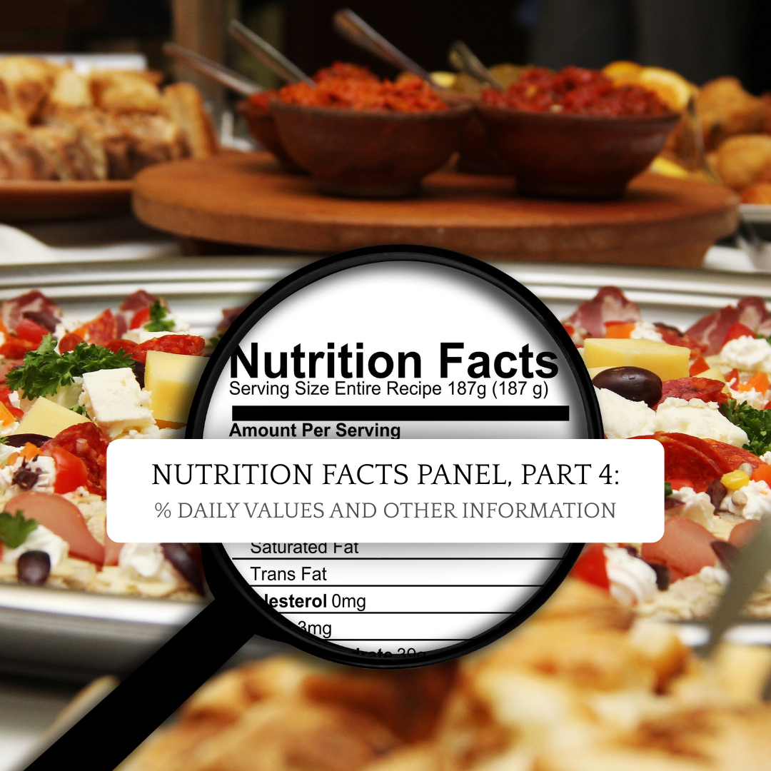 Nutrition Facts Panel, Part 4: % Daily Values and Other Information