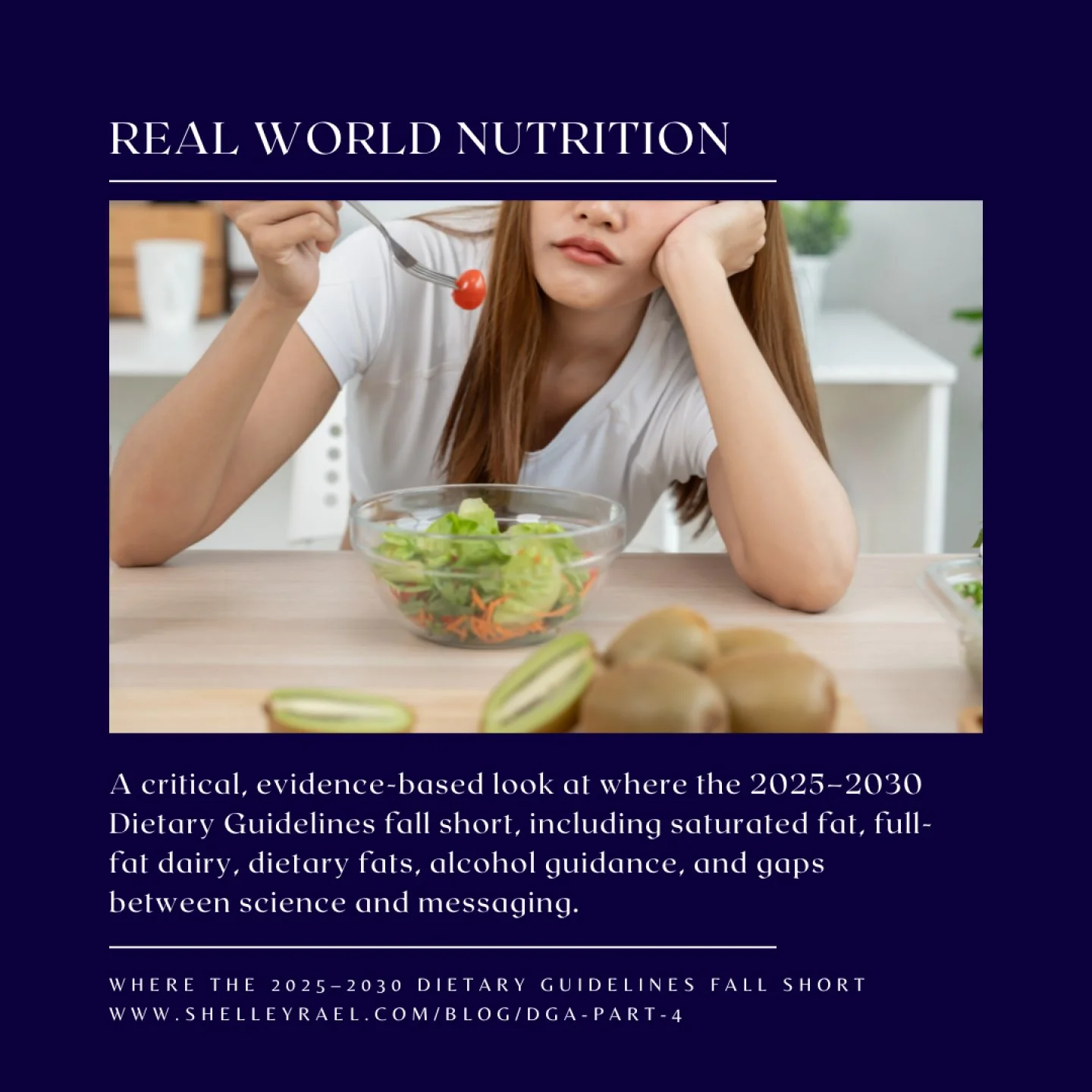 Nutrition guidelines can show progress yet still miss the mark in important ways.
In Part 4 of my Dietary Guidelines series, I look at where the 2025&ndash;2030 Dietary Guidelines fall short. This includes how saturated fat is framed, how full-fat da