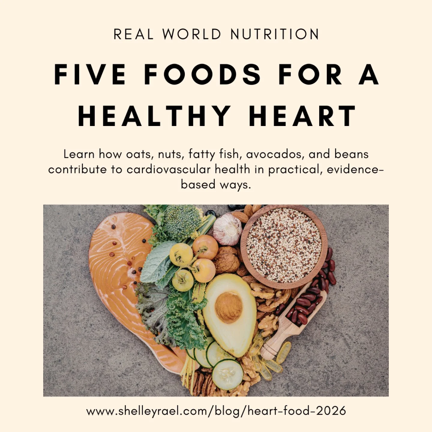 Heart health is not built on a single &ldquo;superfood.&rdquo; It reflects what shows up on your plate most often over time.
In this post, I break down five foods with strong evidence behind them: oats, nuts, fatty fish, avocados, and beans. Each one
