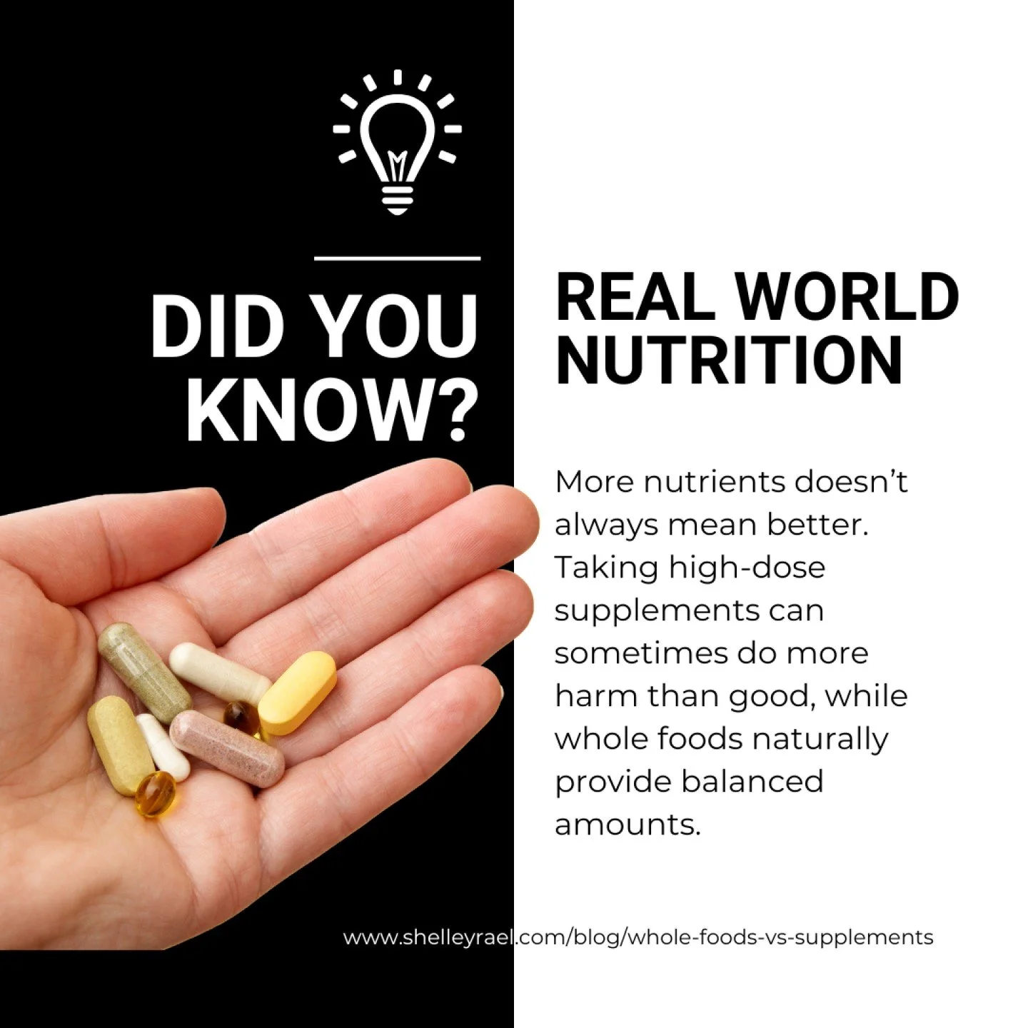 Are supplements as good as whole foods?
This is a question that comes up often, and the short answer is no. But the reason why is where things get interesting.
When you eat an orange, you are not just getting vitamin C. You are also getting fiber, wa