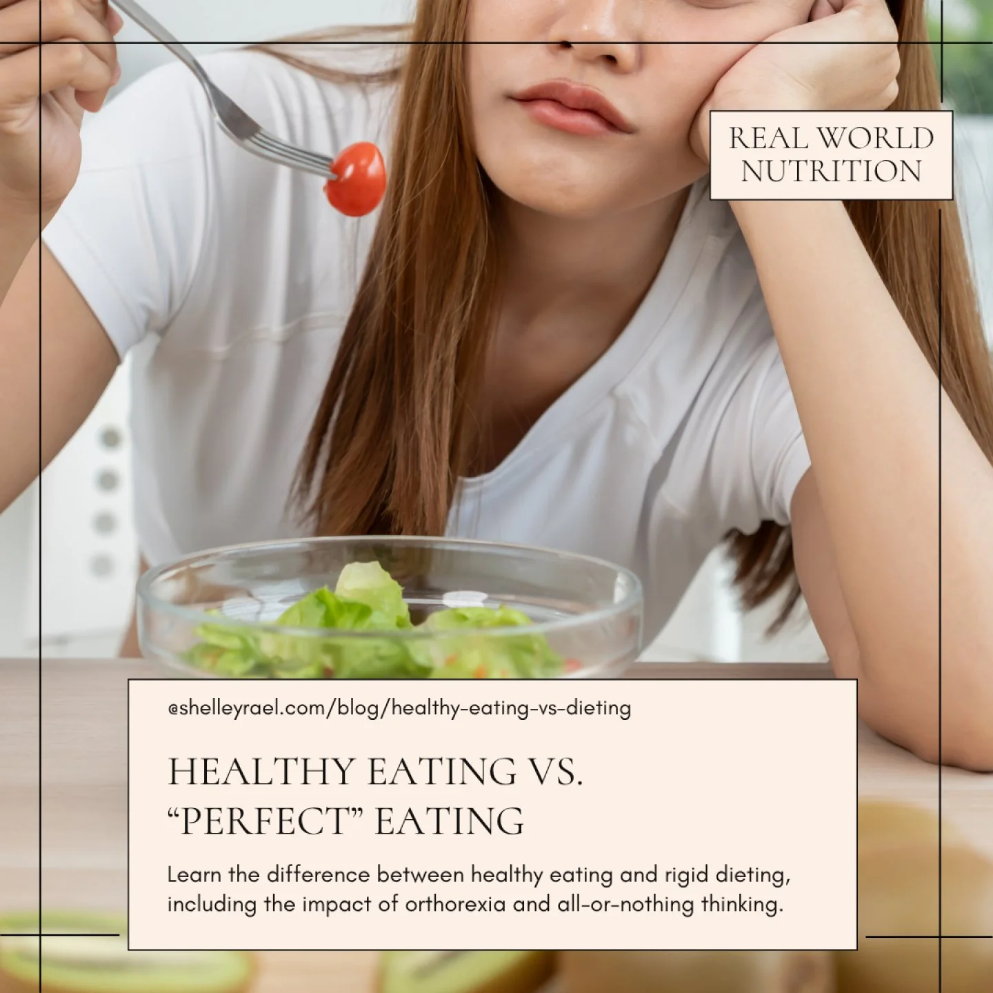 Healthy eating is often talked about as if it&rsquo;s a set of rules to follow.
Eat this. Avoid that. Stay on track. Don&rsquo;t mess it up.
But when that mindset becomes rigid, it can create more stress than support.
There&rsquo;s a difference betwe