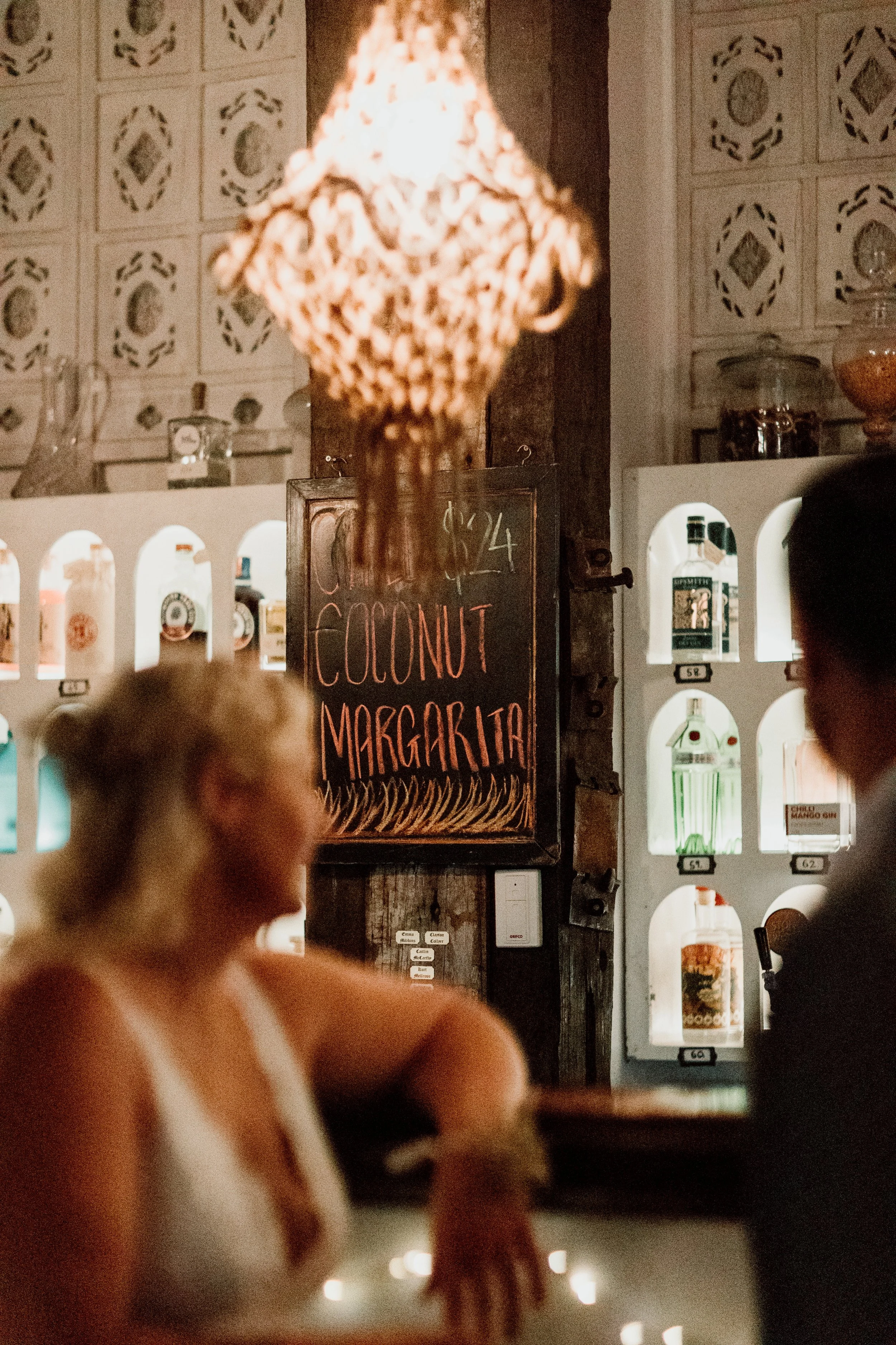 wedding photo at bar