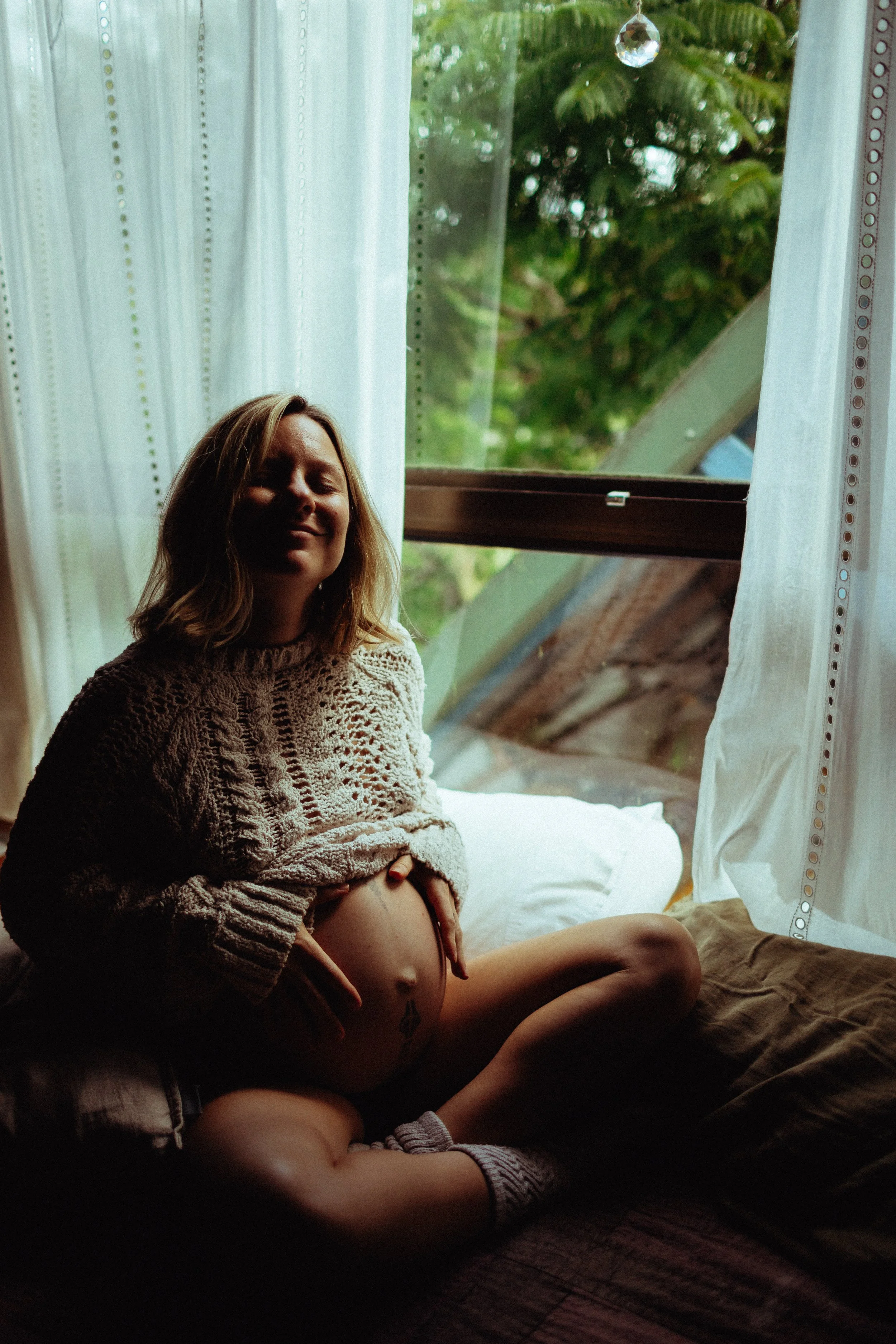 cute grinning pregnant 