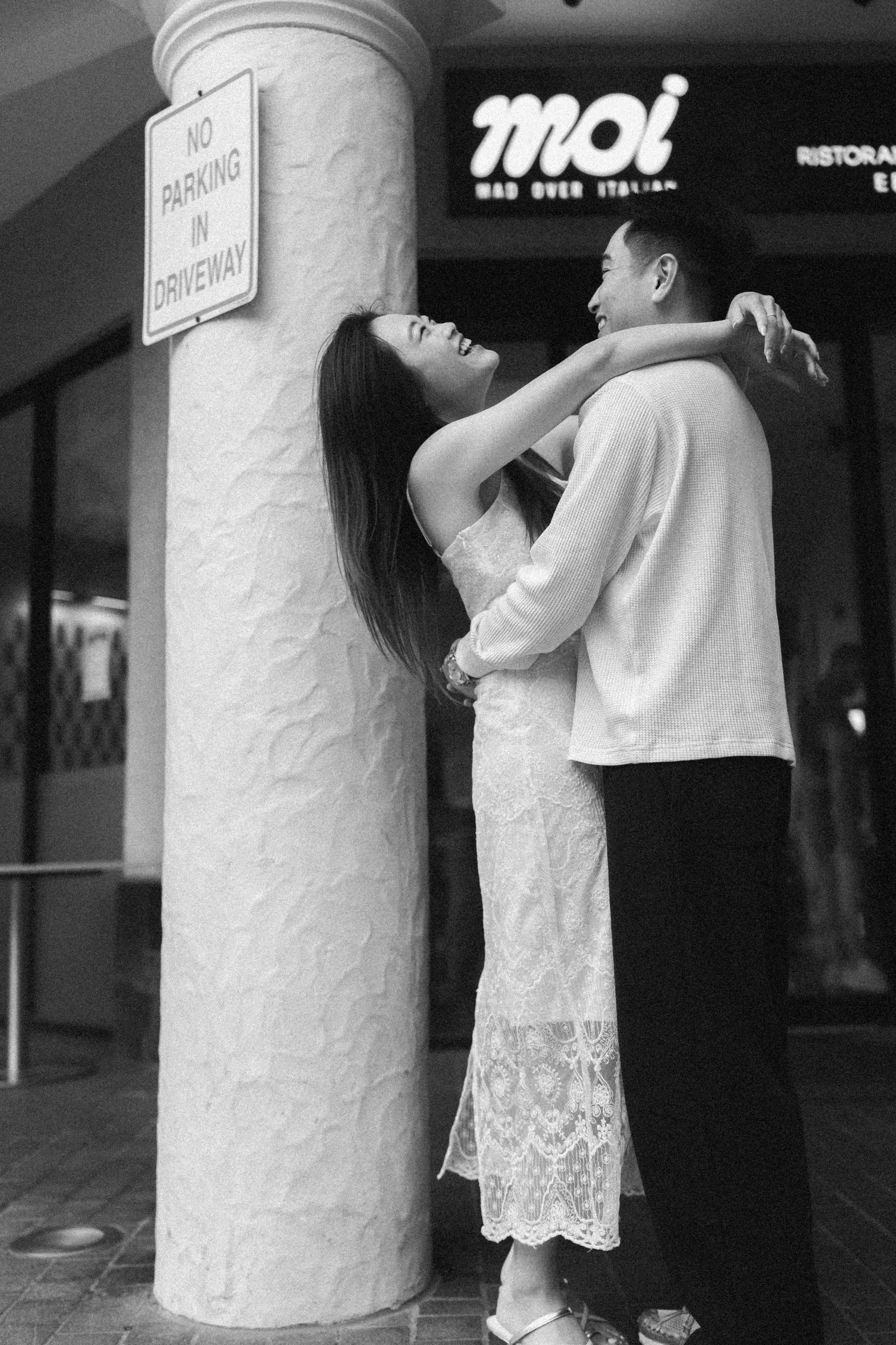 black and white couple photo