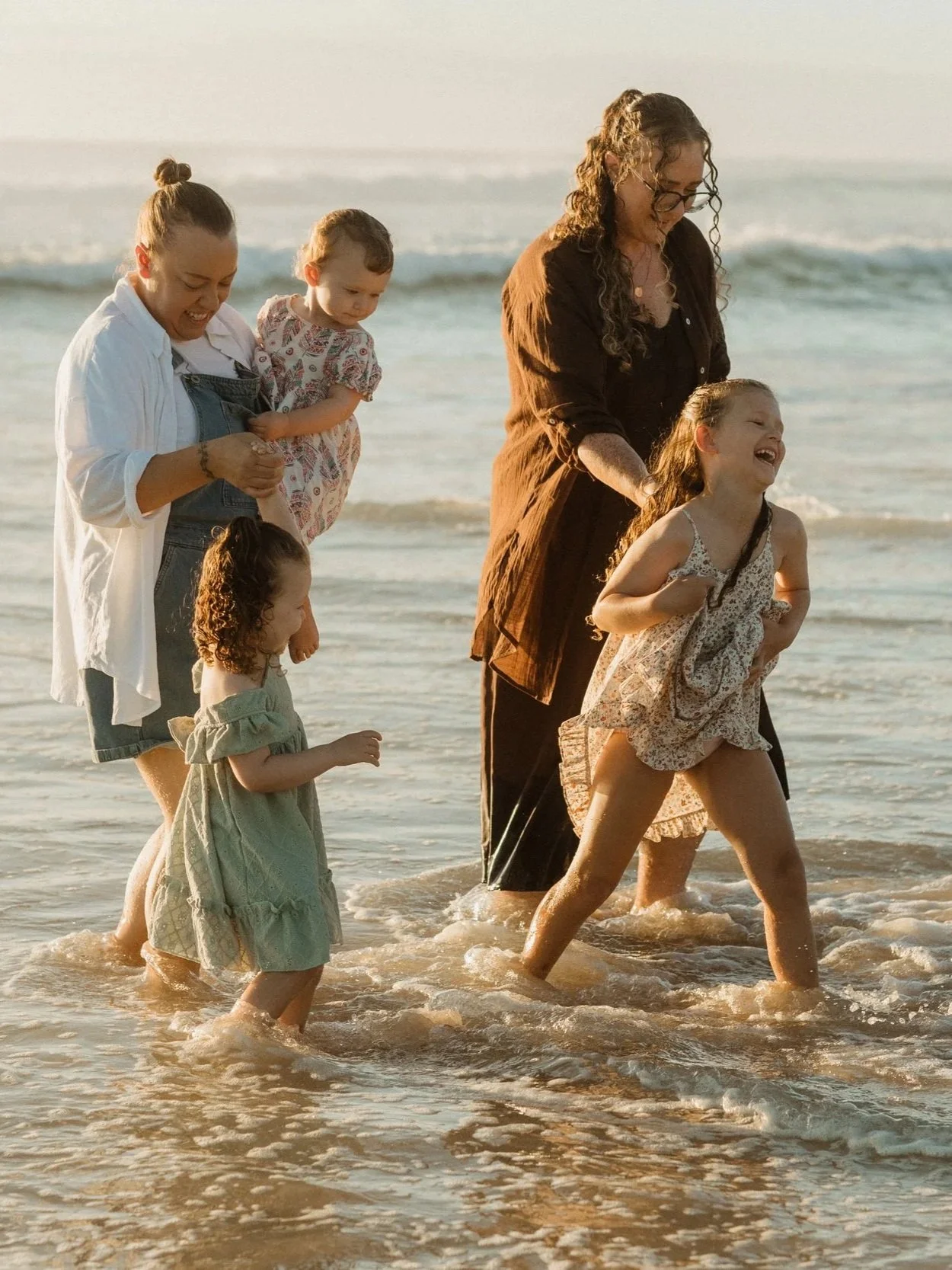family photo in gold coast beach