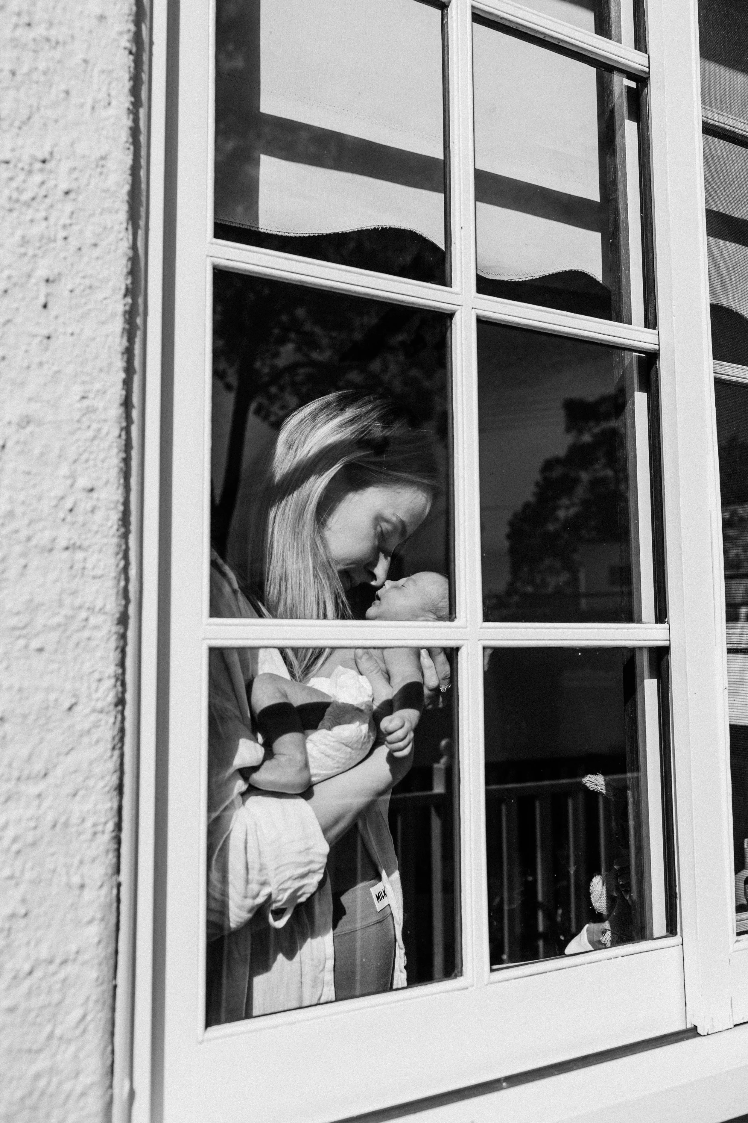 black and white newborn photography at home