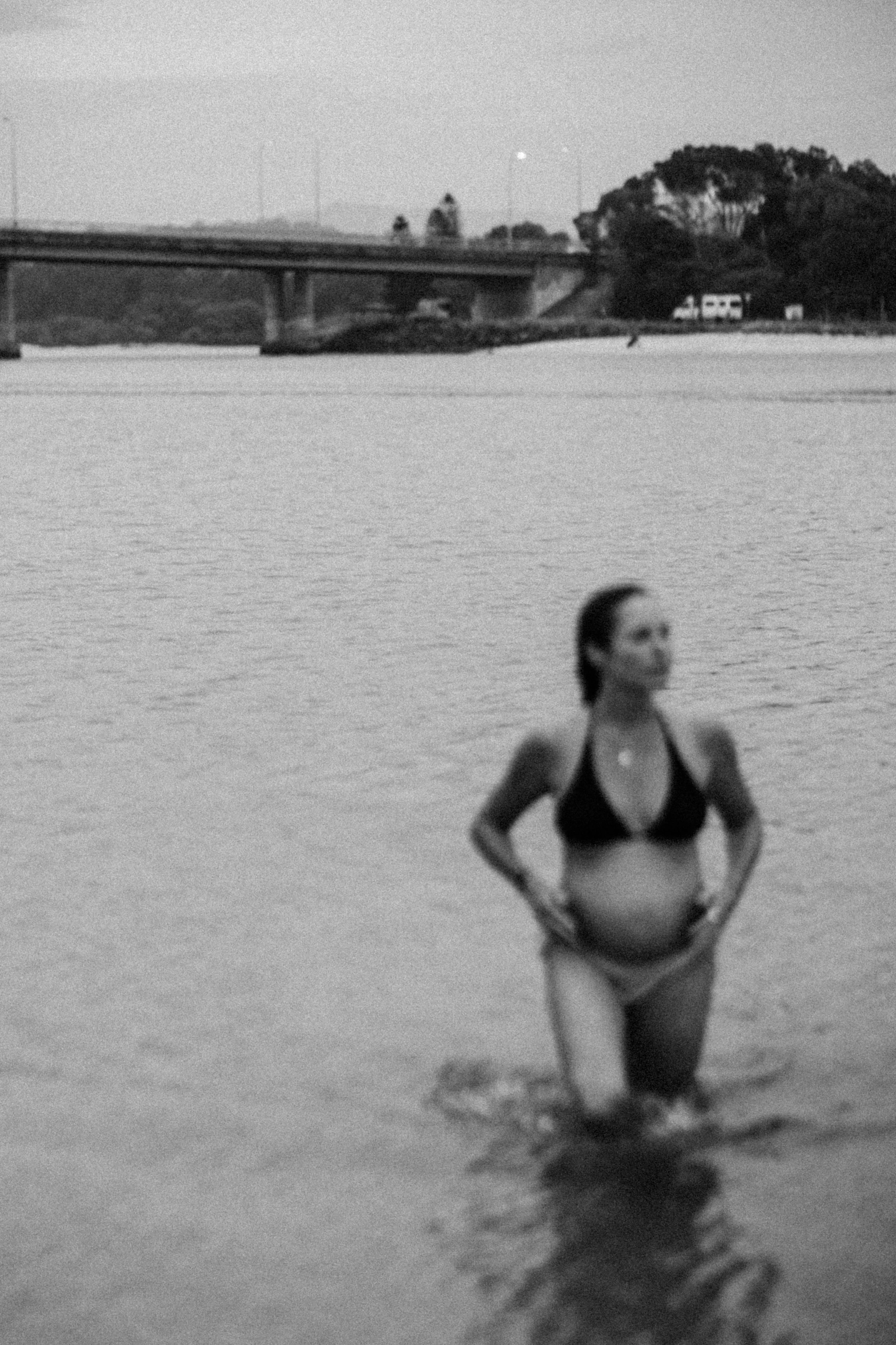 pregnant mum in ocean