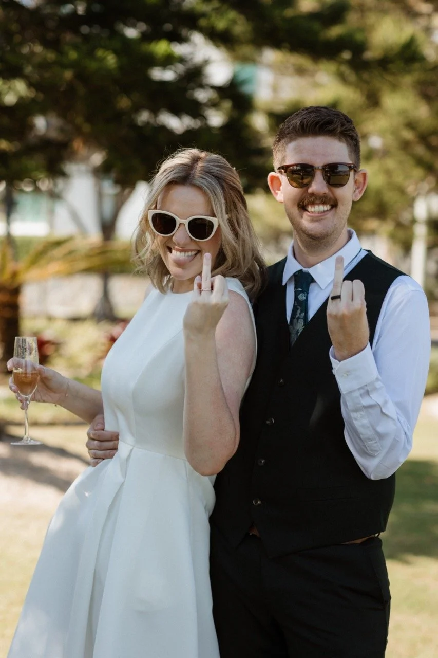 gold coast wedding elopement fun natural