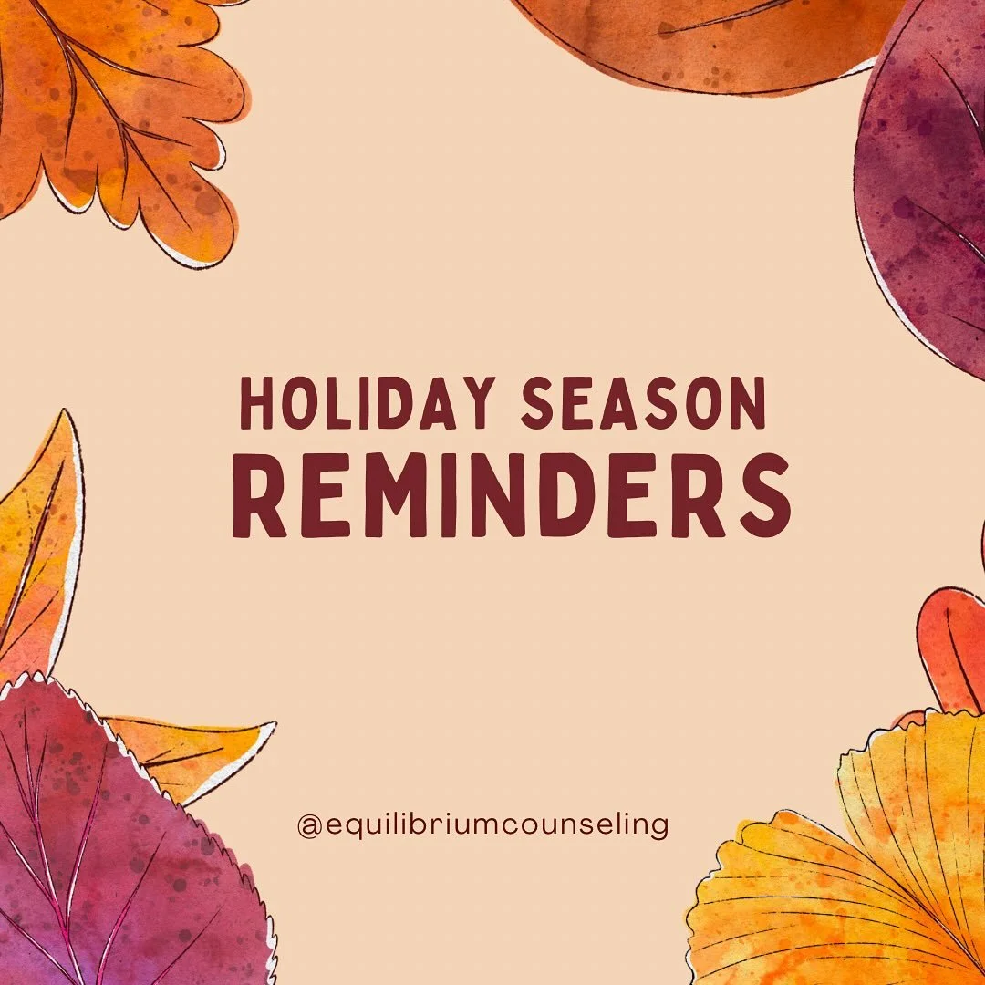 Reminders for this often chaotic and overstimulating time of year! Protect your peace.
