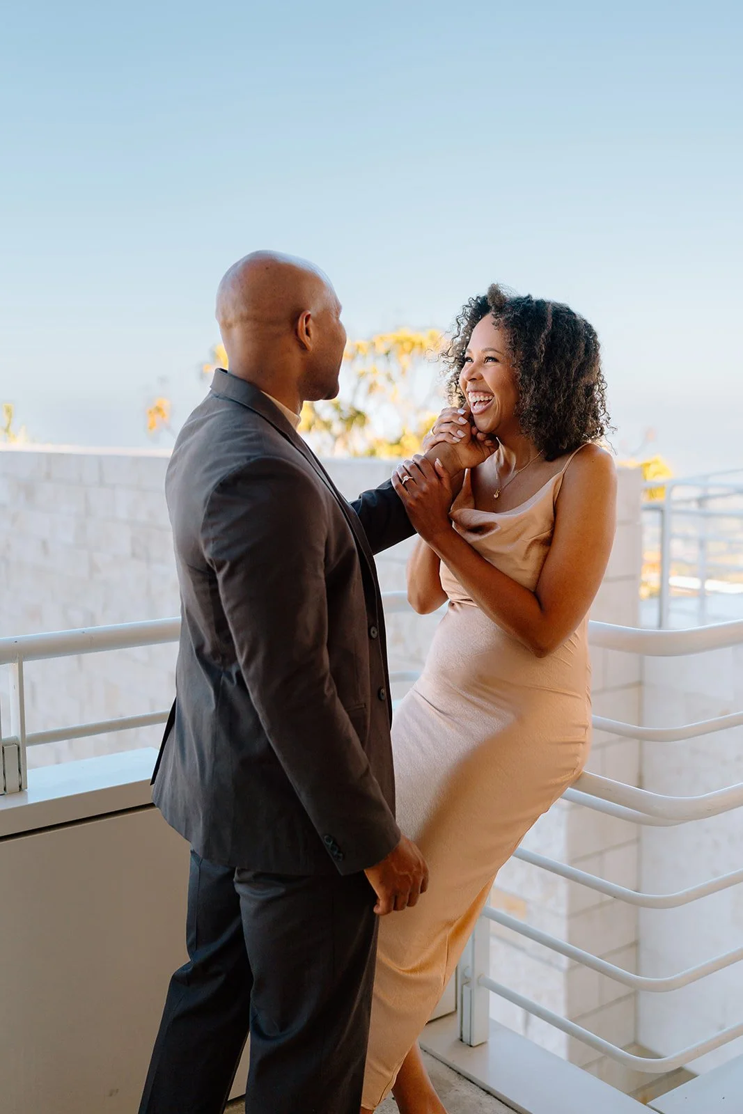 Getty Center Engagement Photos | Taylor &amp; Corey