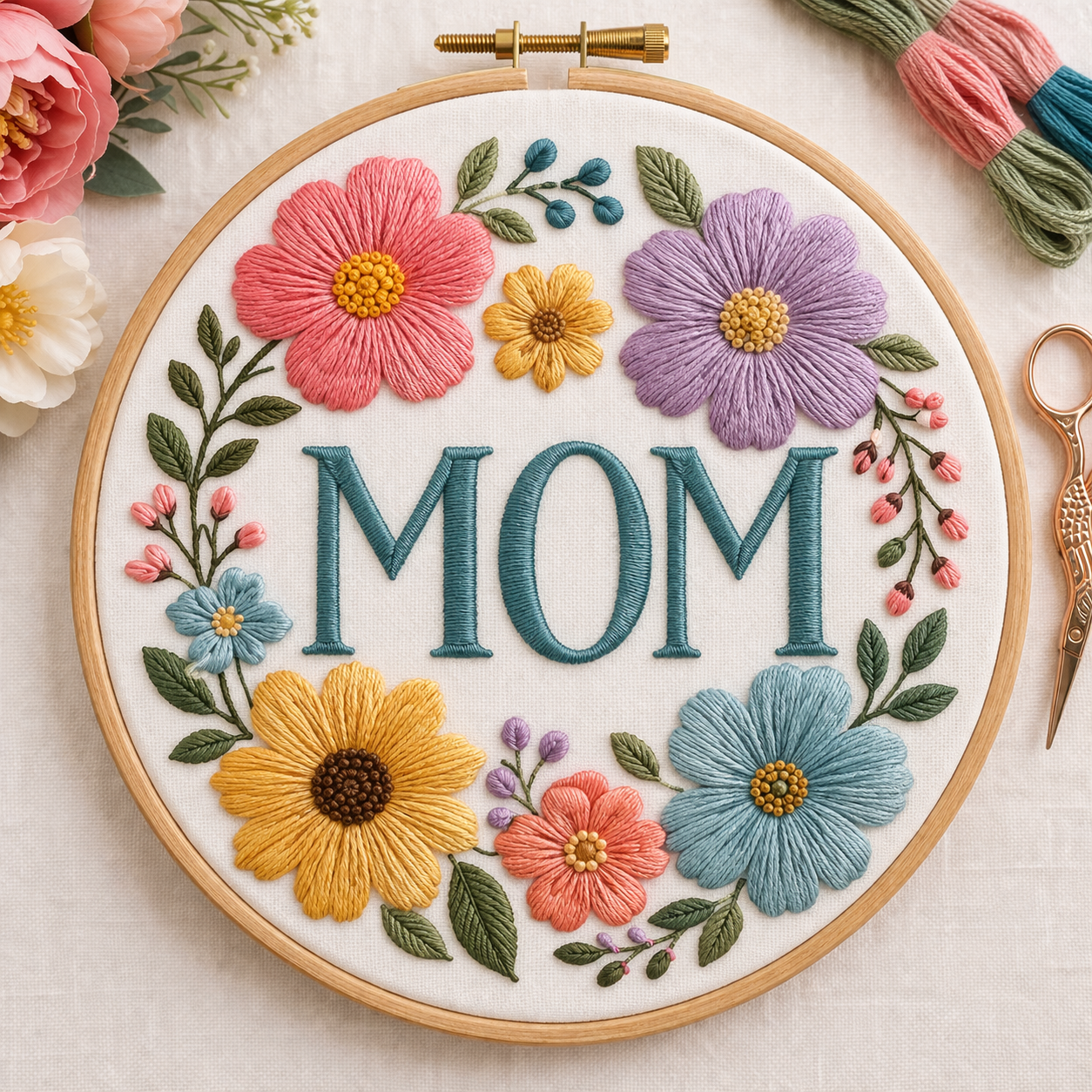Mother's Day Embroidery Hoop Class 