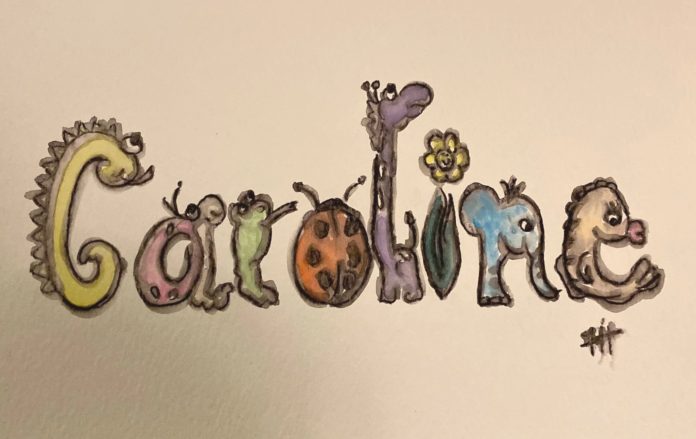 Animal Baby Name - Watercolor