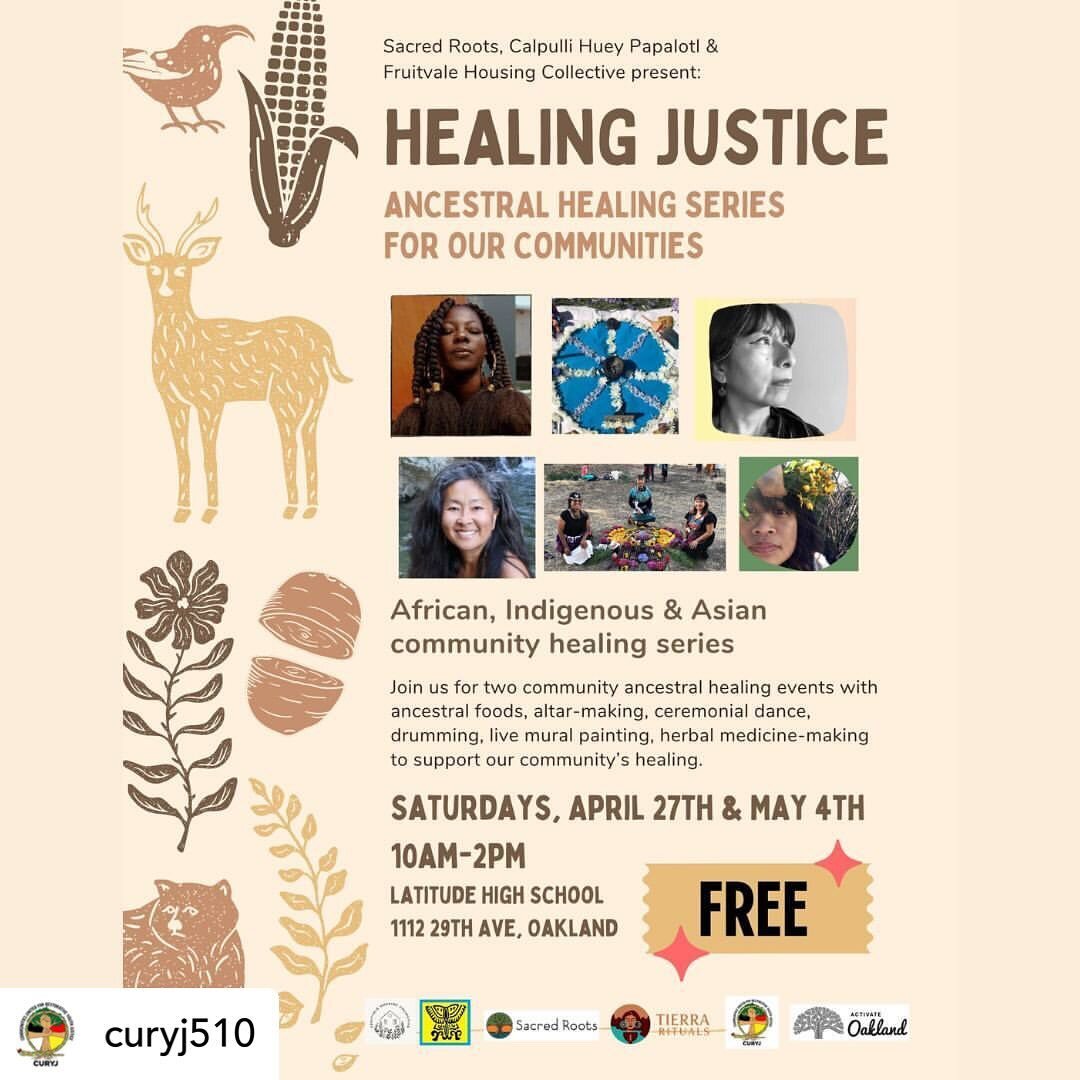 @evergreentaiji is proud to be a part of this multicultural ancestral healing festival with @sacredrootsoakland in collaboration with @curyj510  calpullihueypapalotl, and @activateoakland, is proud to co-sponsor a Healing Justice series in Fruitvale.