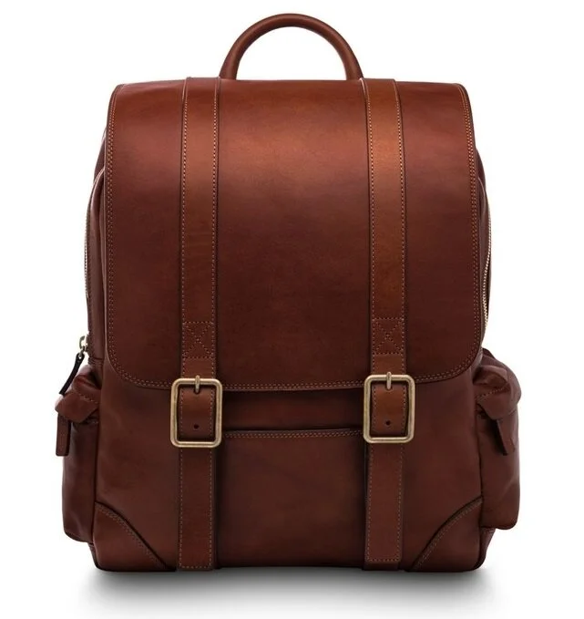 Bosca Dolce 6004 Cafe Leather Backpack 