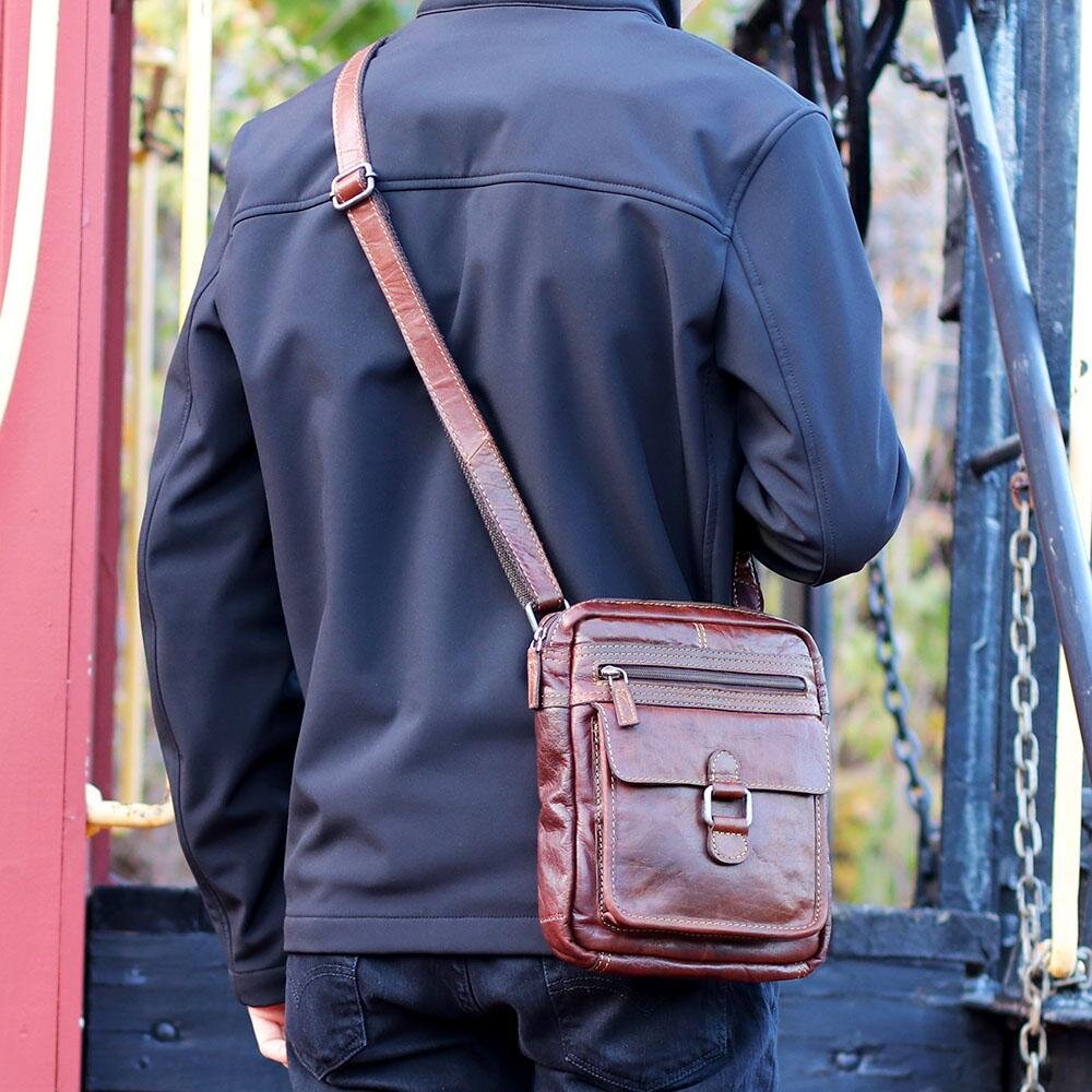 Jack Georges Voyager 7204 Slim Crossbody Bag - Brown — Bag  display picture 1