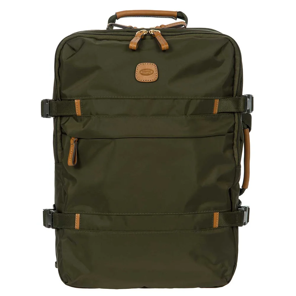 BRIC’S X-Bag Olive Nylon Backpack Italian Travel Bag Leather Trim $155 X-Collection Excursion Backpack main image 2