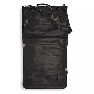 Piel Leather Executive Expandable Garment Bag - Saddle