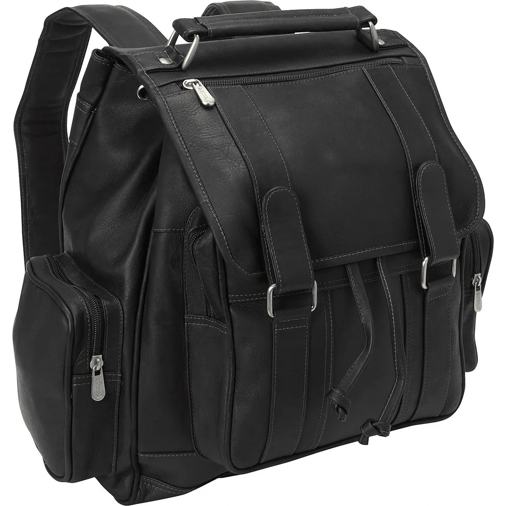 Piel 3000 Double Loop Flap-Over Laptop Backpack — Bag and  display picture 2