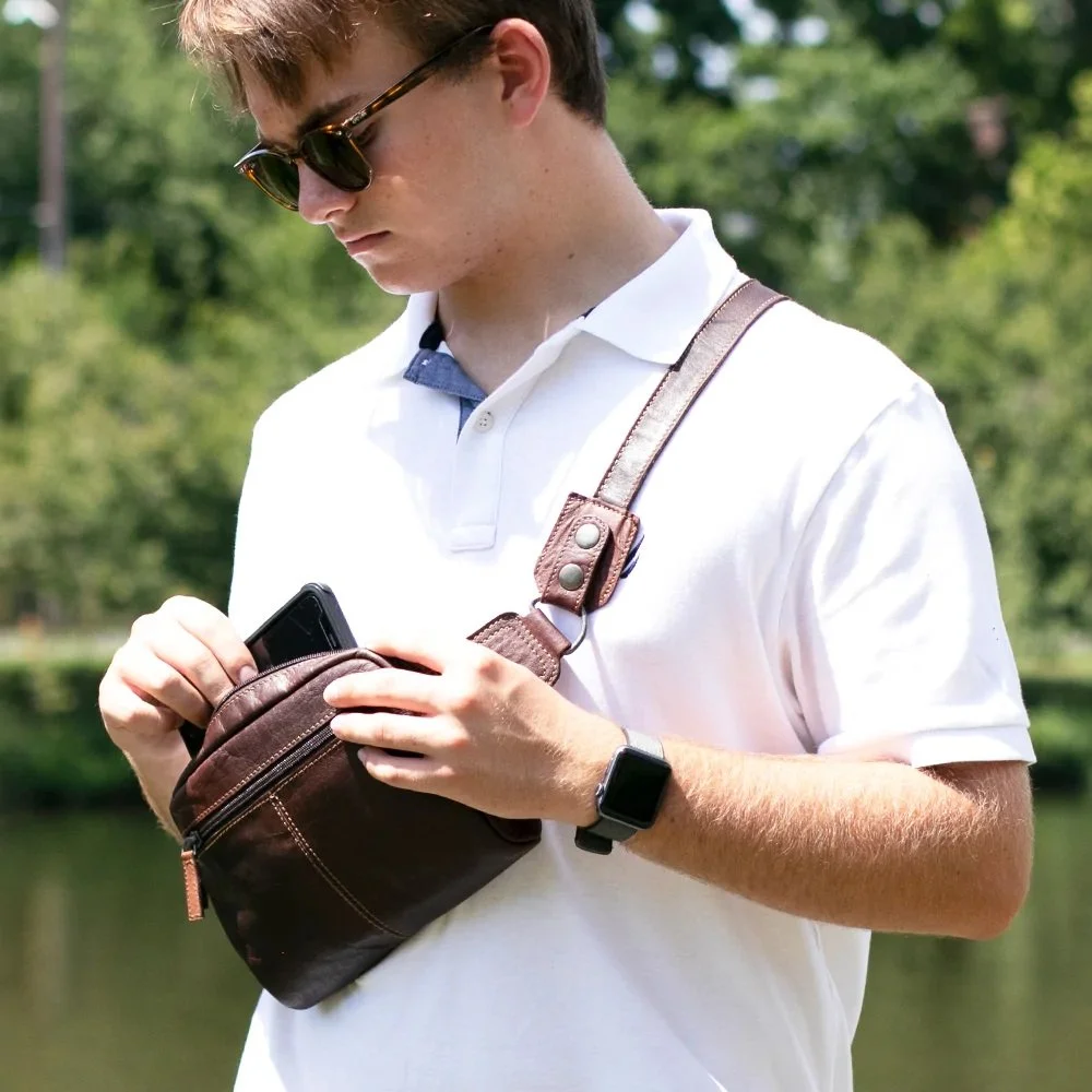 Jack Georges 7109 Voyager Large Travel Belt Bag - Brown