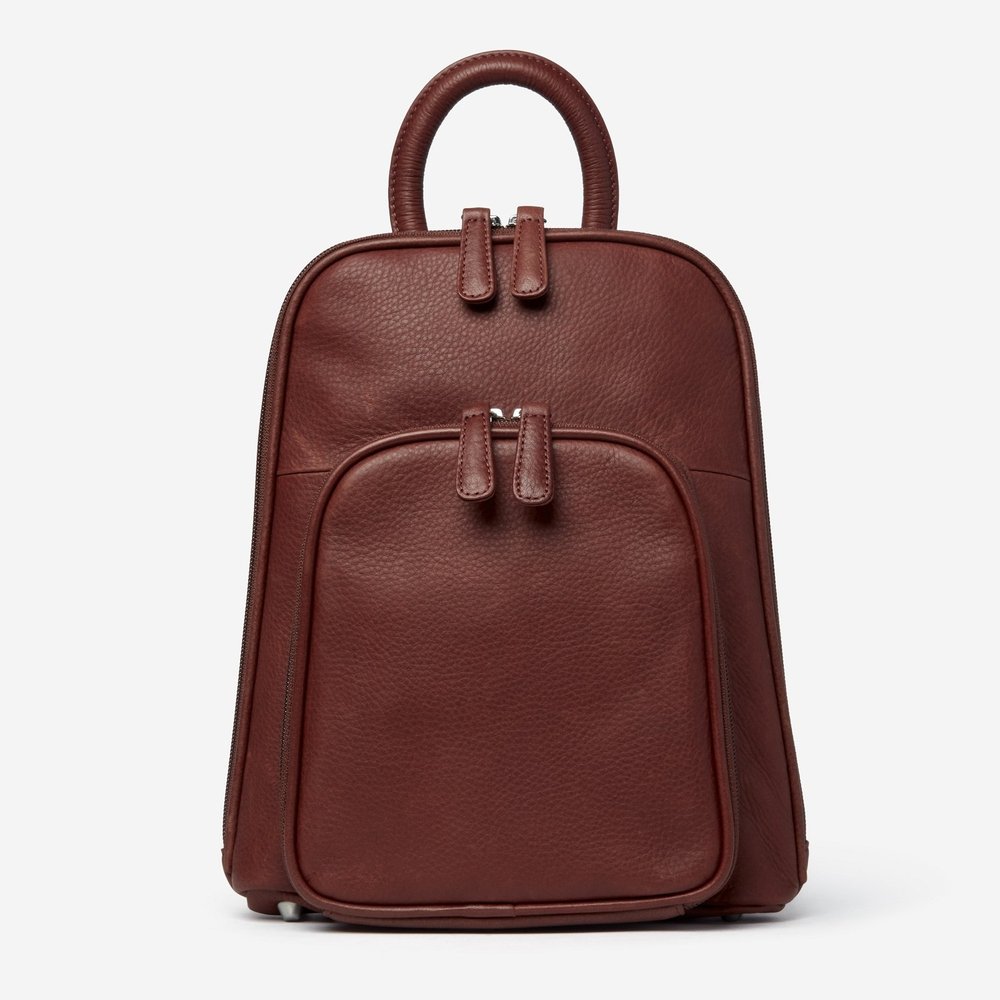 Osgood Marley Brown Leather Unisex Backpack like new Baldwin Backpack: Leather Backpack with Pockets – Osgoode Marley main image 3