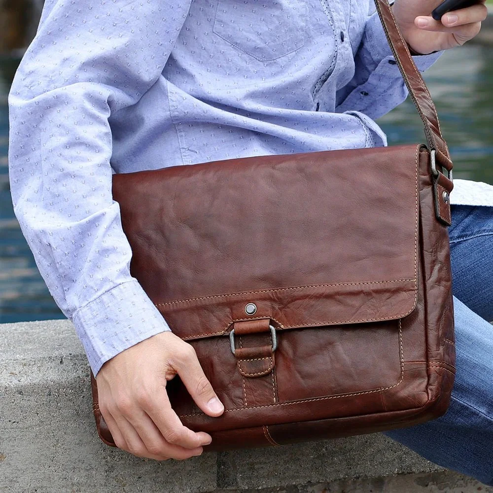 Jack Georges Voyager 7314 Messenger Bag - Brown — Bag and  display picture 2