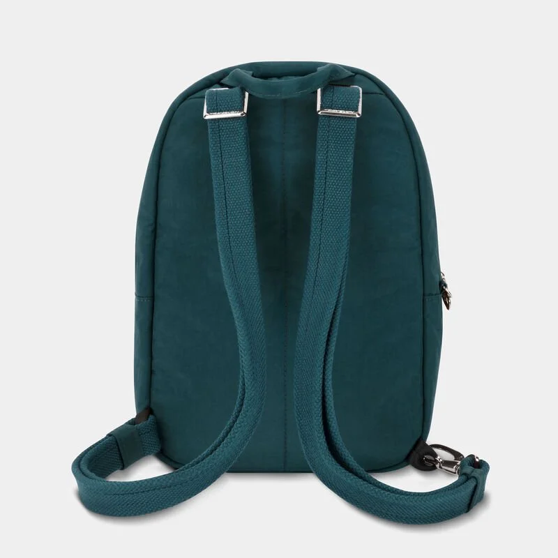 Travelon Small Teal Mini Backpack with Front Pocket Anti Theft Protection NWT Buy Coastal RFID Blocking Small Backpack for USD 33.00  main image 3