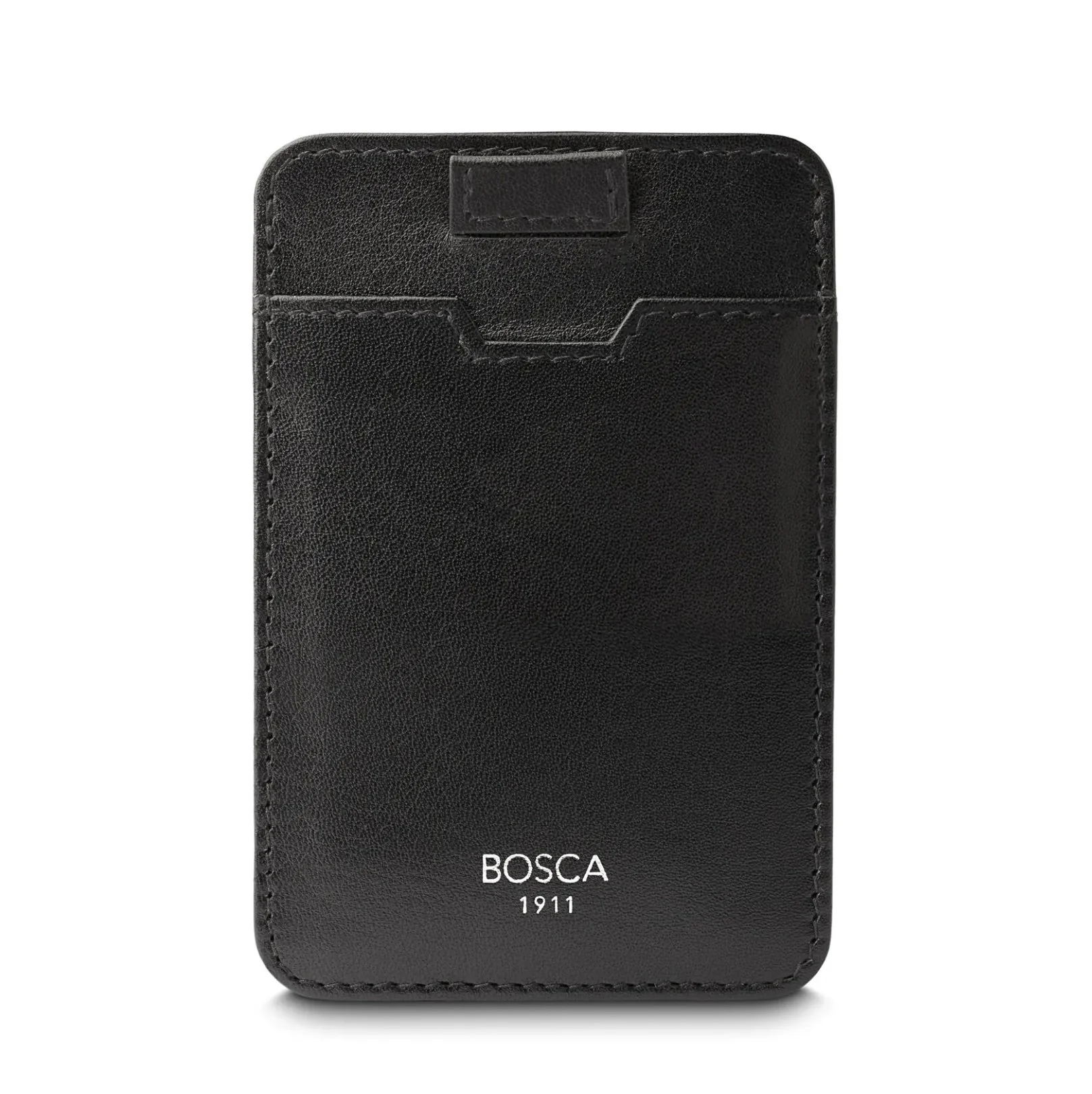 Bosca Nappa Vitello 63-100 Pull Tab Card Case - Black
