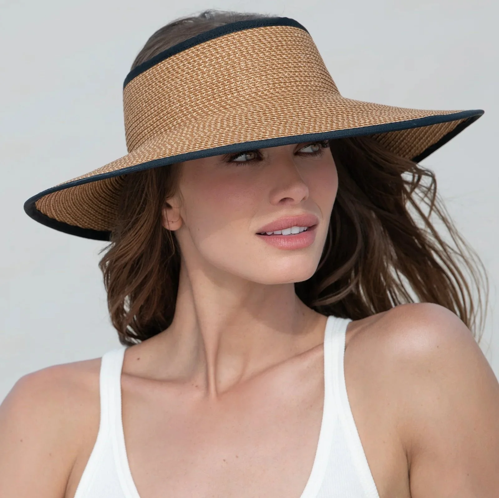 Eric Javits 13490 Lil Squishee Visor - Natural/Black