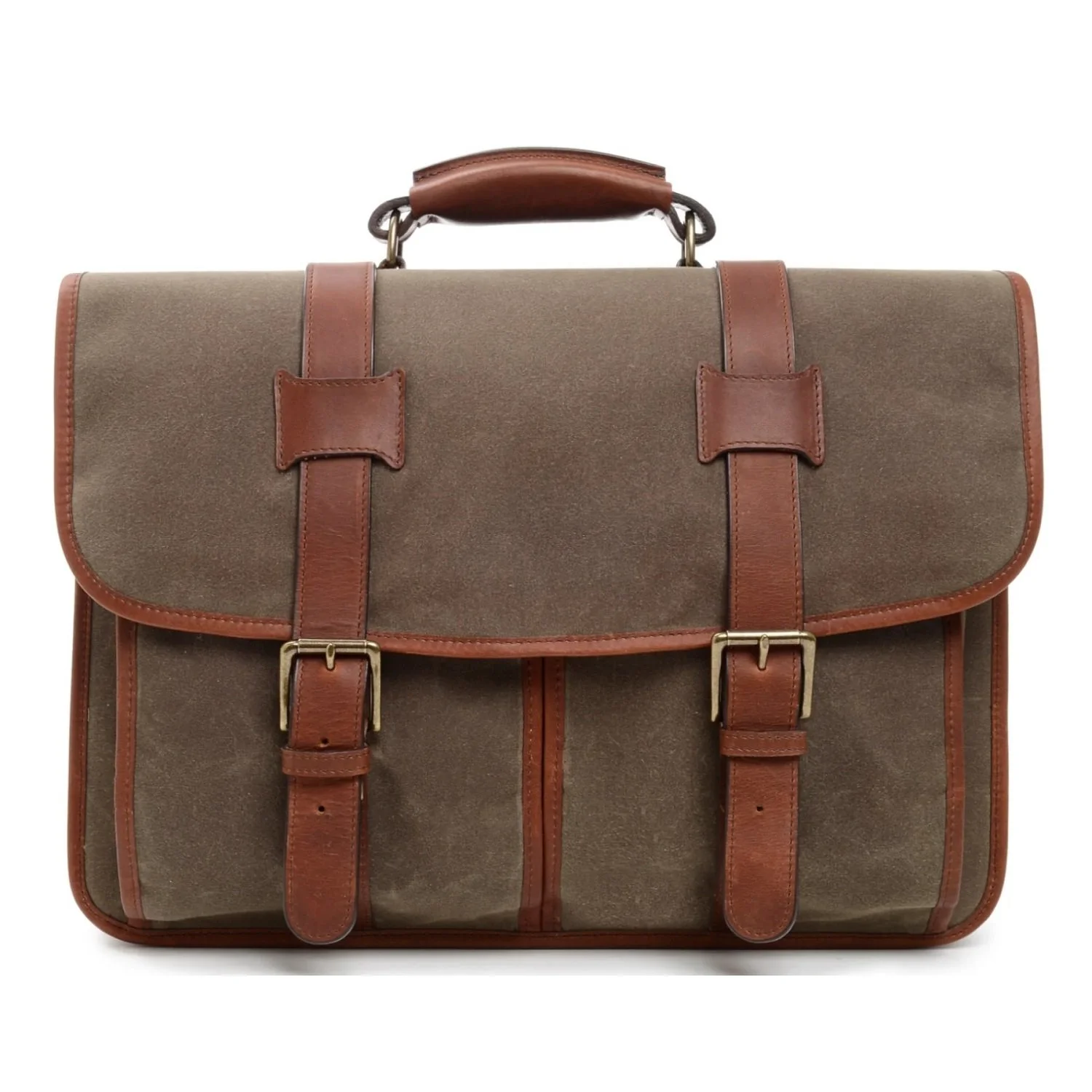 Korchmar F3005 Garfield Waxed Canvas Laptop Messenger - Olive