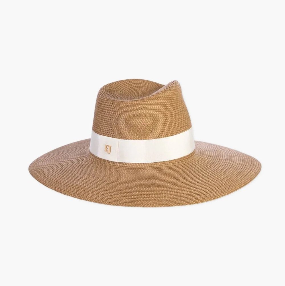 Straw Hat Eric Javits Daphne Eric Javits 13801 Daphne Peanut/White