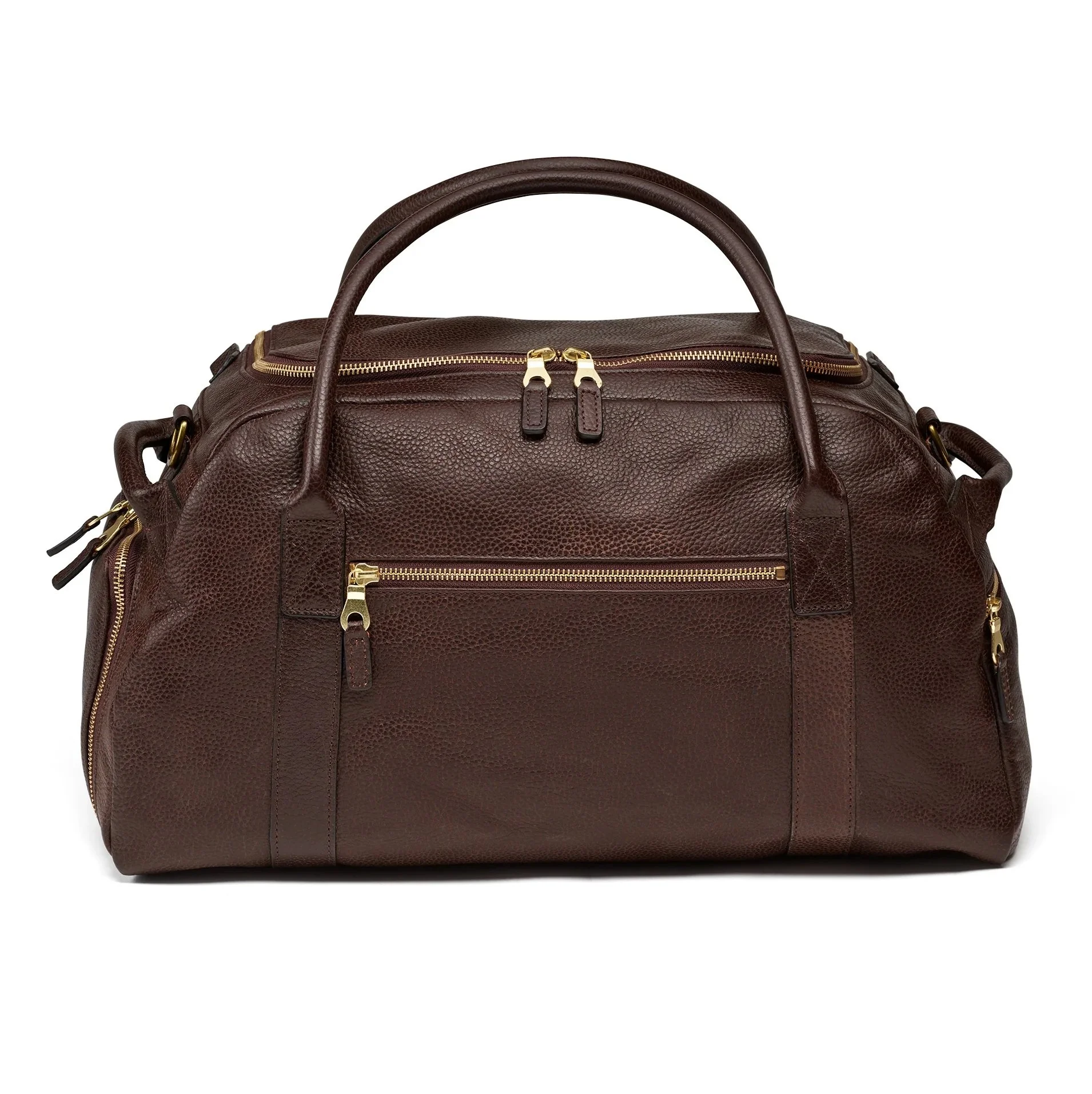 J. Holland & Co. AL8951 Club Travel Bag - Stout Pebble Leather