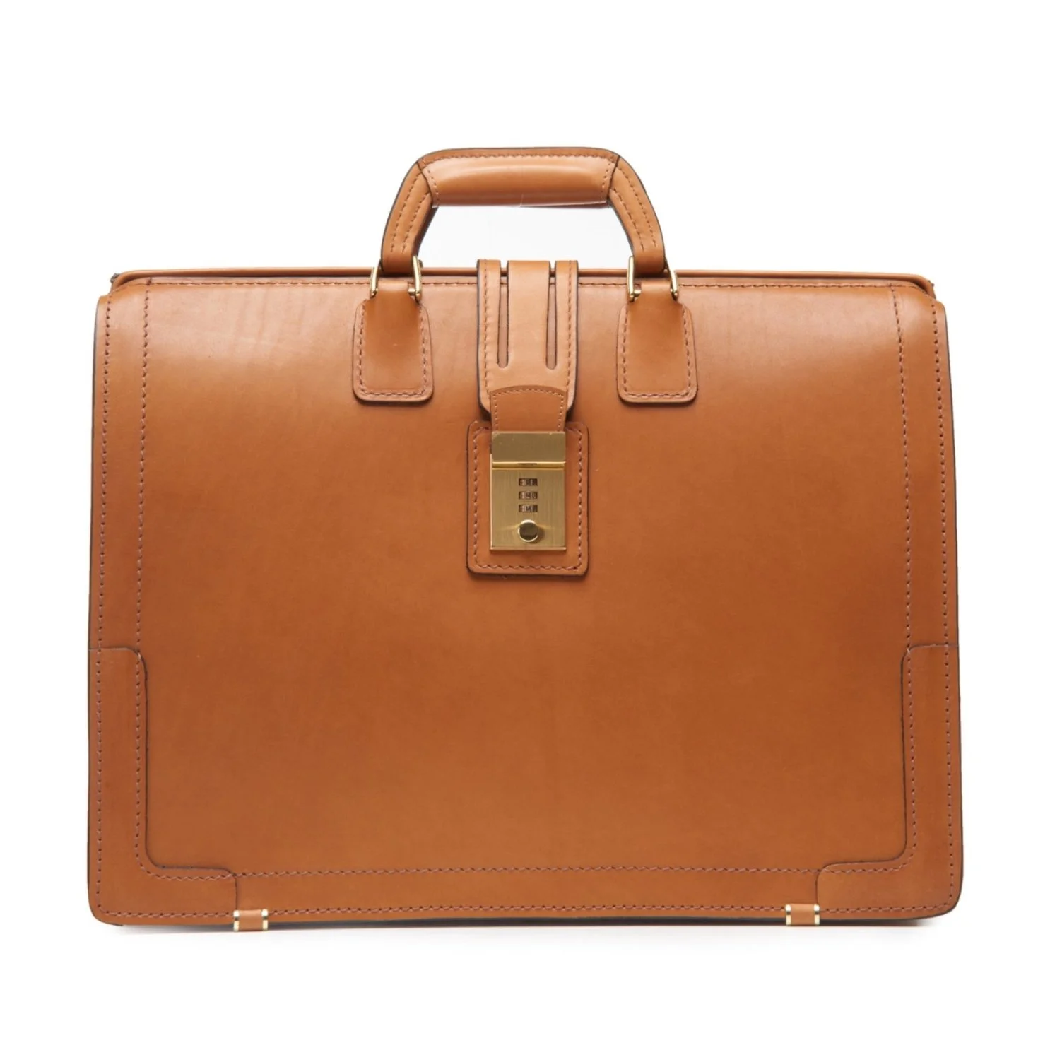Korchmar Churchill B1140 Classic Leather Brief Bag - Tan