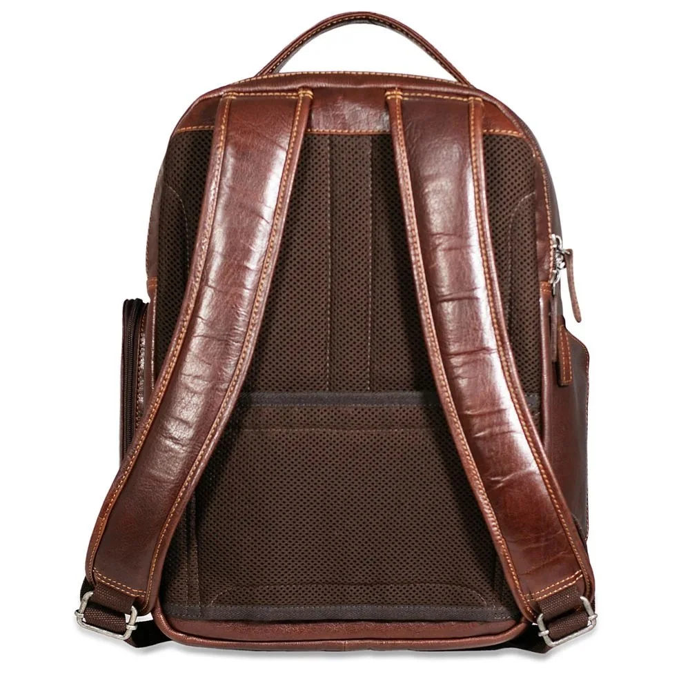 Jack georges 7523 Voyager Mid-size Tech Backpack Brown — Bag and