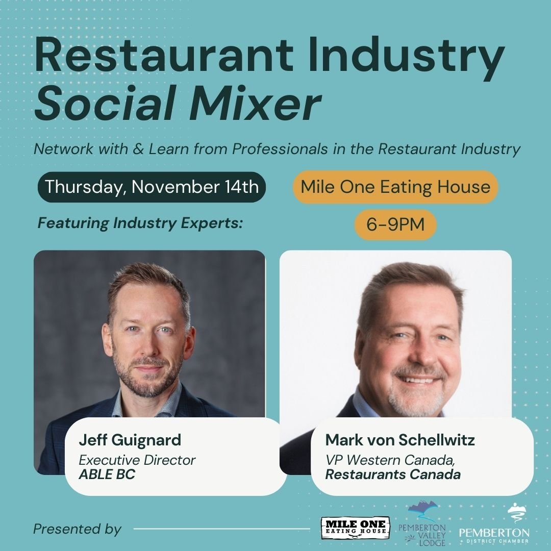 Pemberton Chamber of Commerce Restaurant Industry Social Mixer