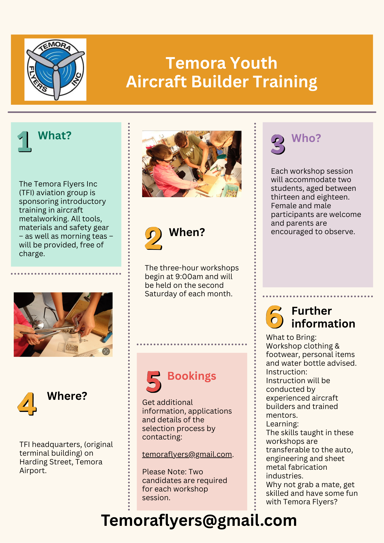 Temora Youth Aircraft Builder Training with Temora Flyers Inc