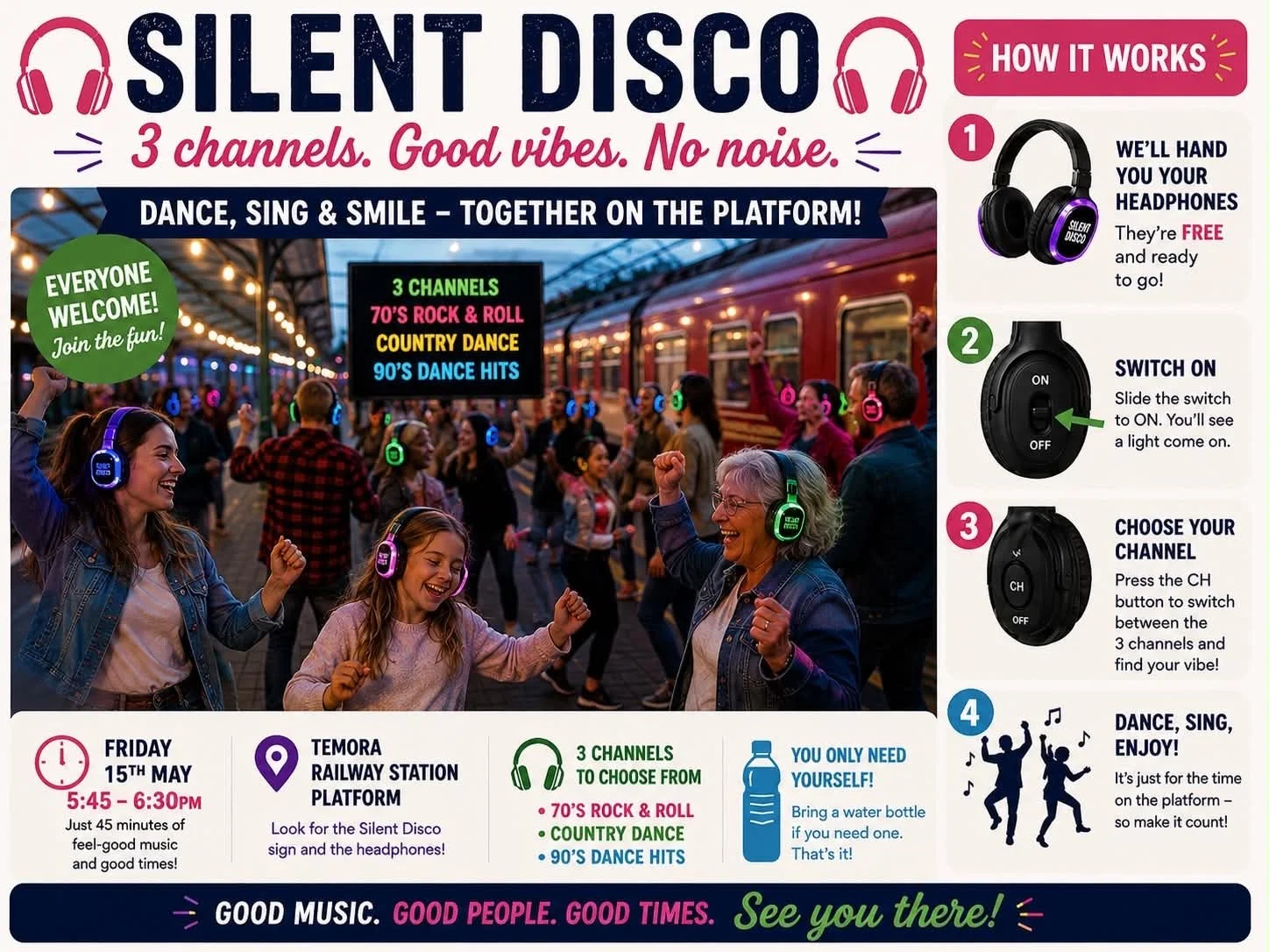 Silent Disco on the Platform!