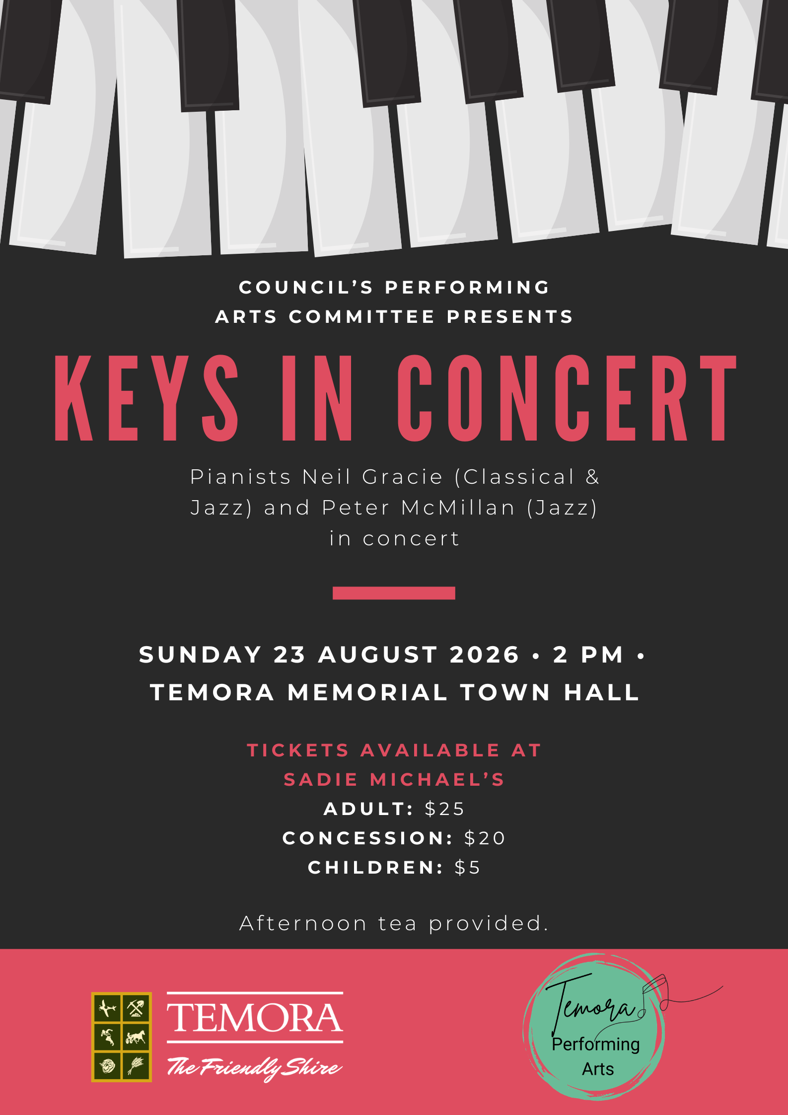 Temora Performing Arts Committee presents: Keys in Concert