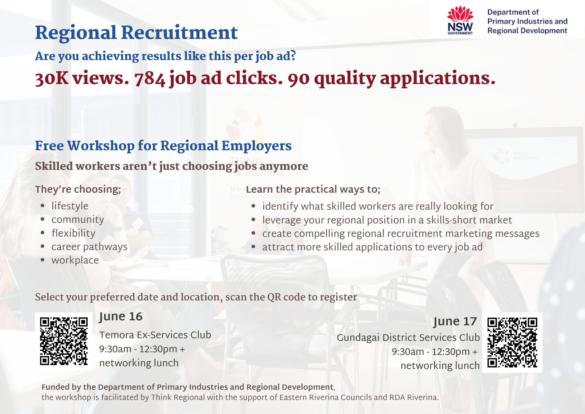 Free Workshop: Attracting Skilled Workers to Temora