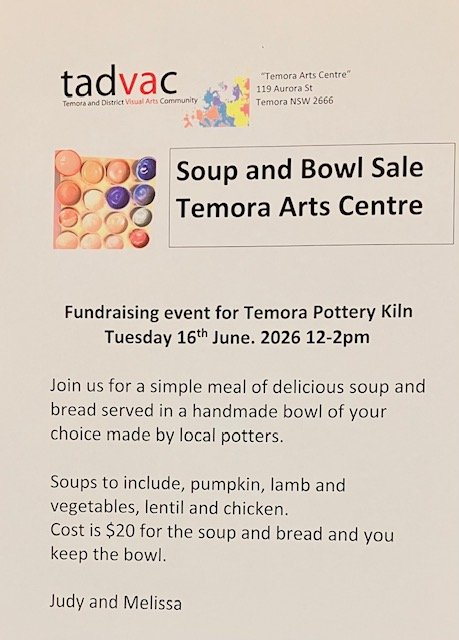 Soup &amp; Bowl Sale – Temora Arts Centre