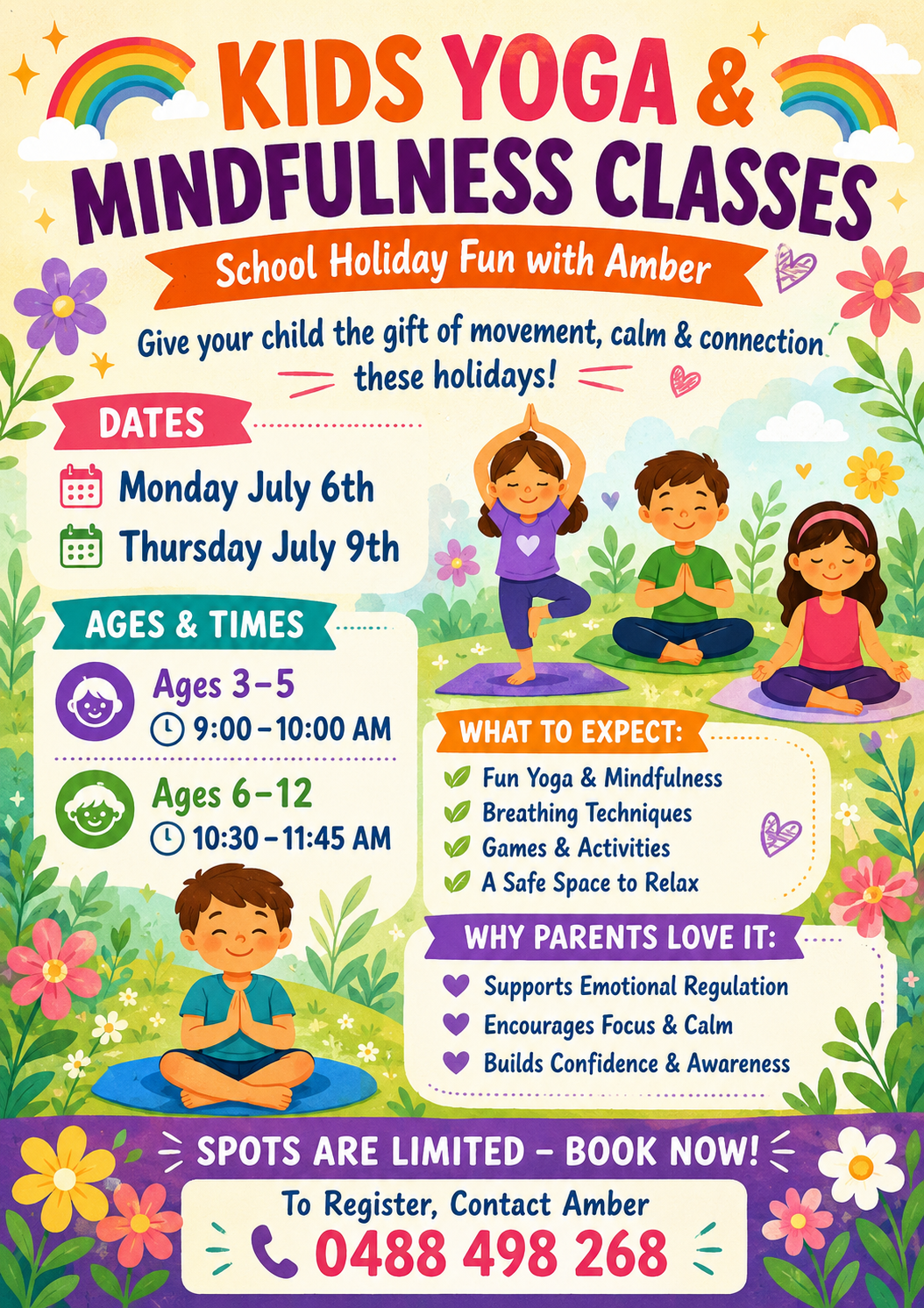 SCHOOL HOLIDAY KIDS YOGA &amp; MINDFULNESS