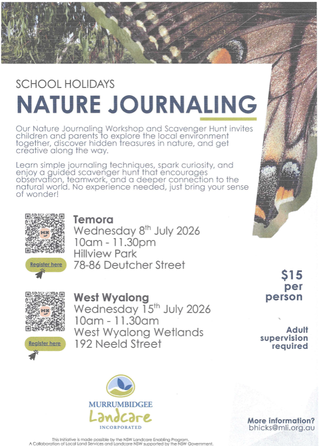 Nature Journaling Workshop – School Holidays