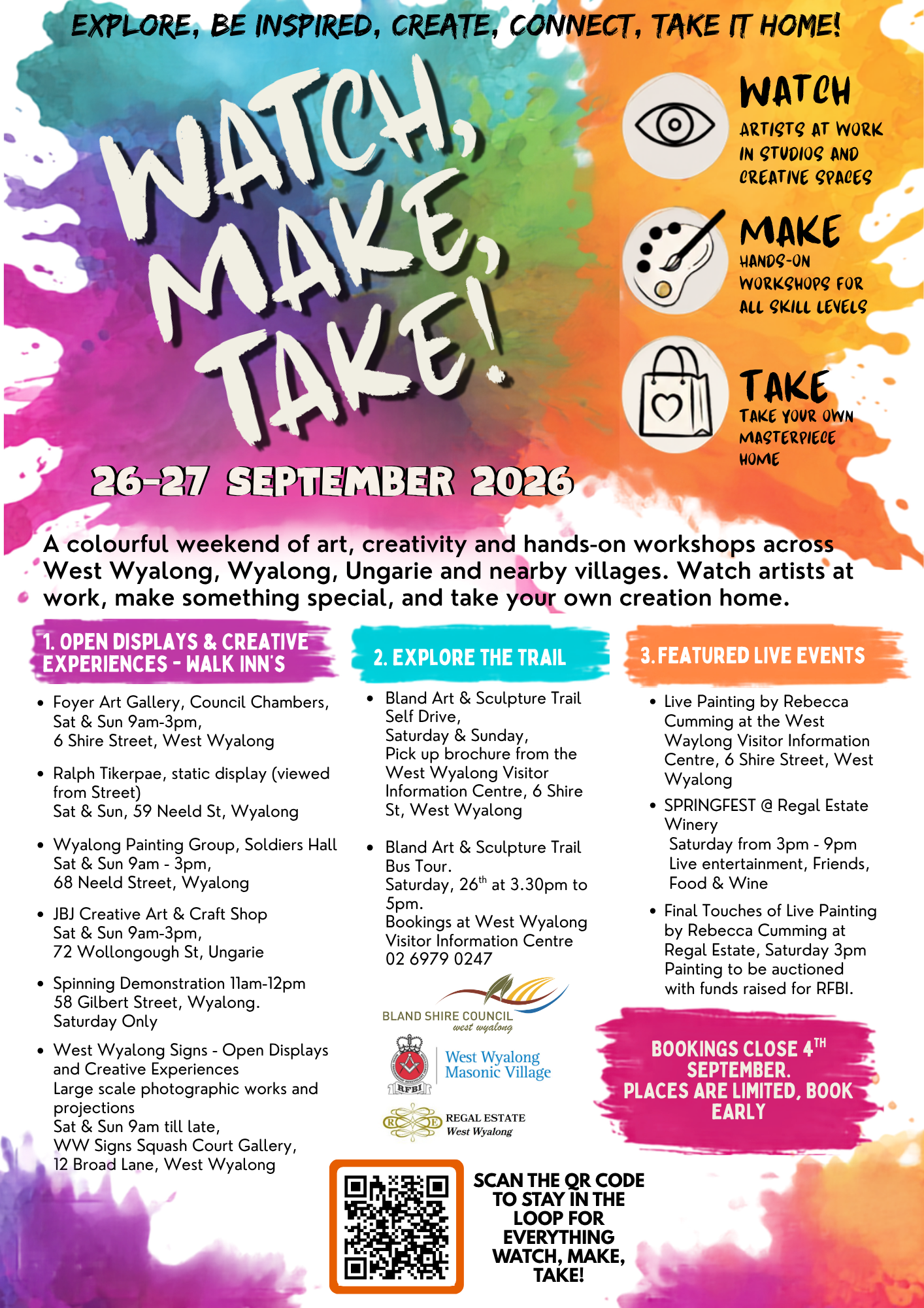 Watch, Make, Take Weekend across the Bland Shire