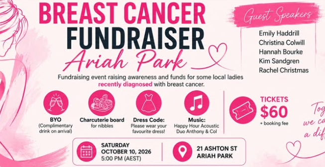 Breast Cancer Fundraiser-Ariah Park