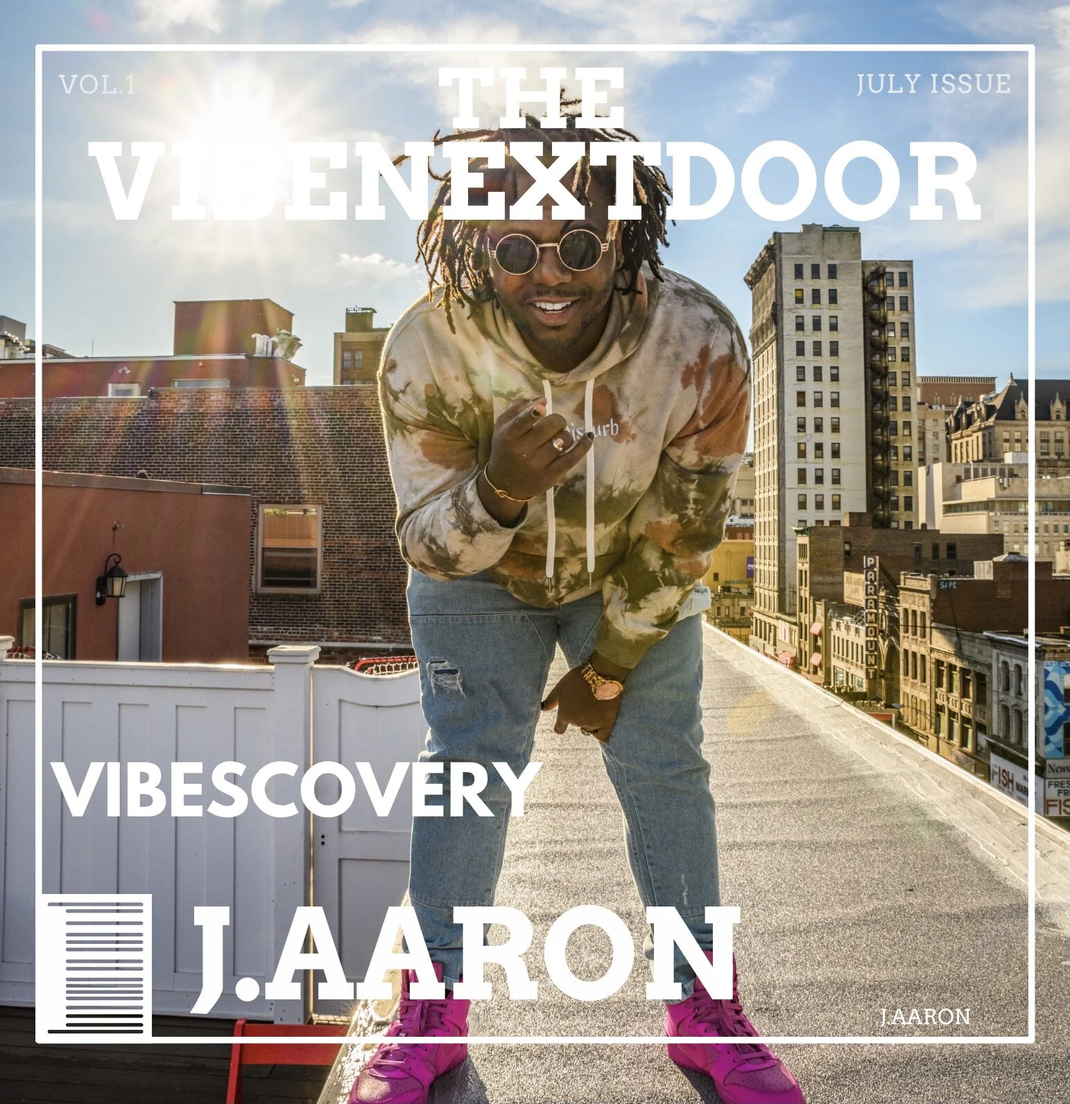 J.aaron vibing on his new track “ AH LYKE IT’