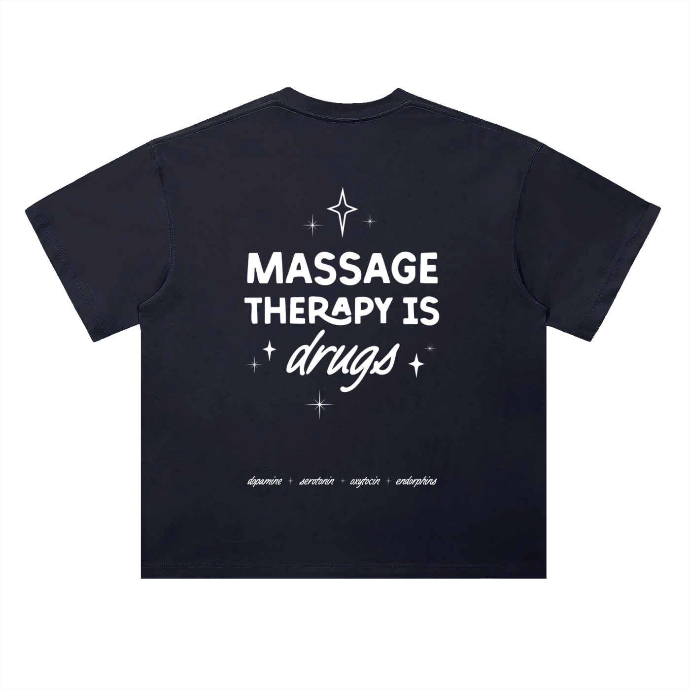Massage Therapy Is Drugs Heavyweight Drop Shoulder Cotton T-Shirt