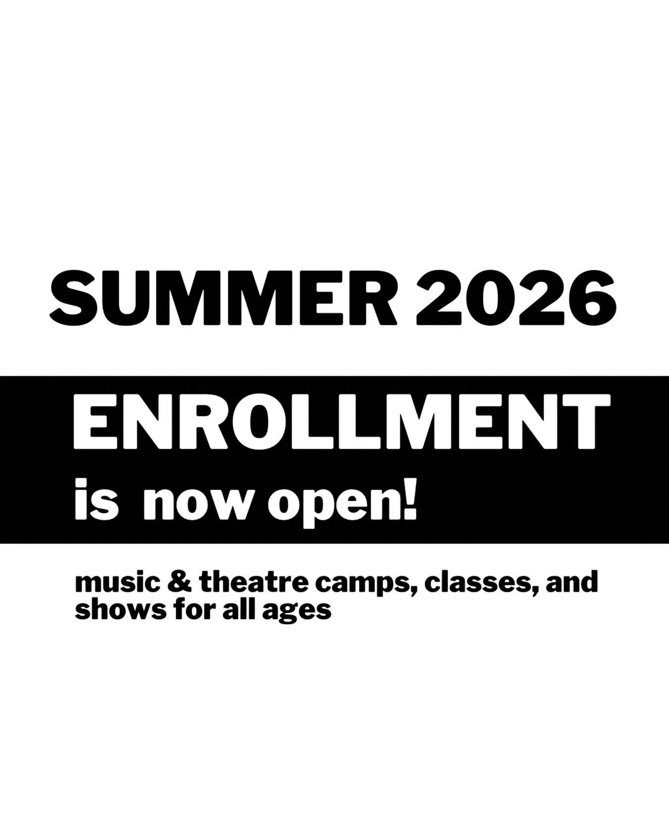 Summer is open! Camps, lessons, and Summer Stage shows are available for registration on our website now if you&rsquo;re ready to lock down your summer plans! 

Don&rsquo;t forget, our huge Summer Sale will happen on March 15th where you can save up 