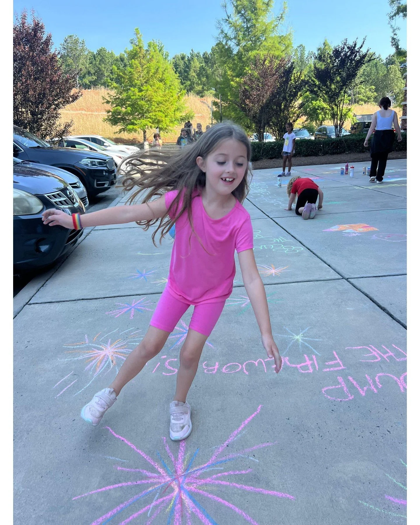 Creativity takes the wheel all summer long! Sometimes, you just go back to the basics and chalk is one of those things that is a classic for a reason! Sometimes prompted by camp themes and sometimes just to get some energy out, but always ending in s