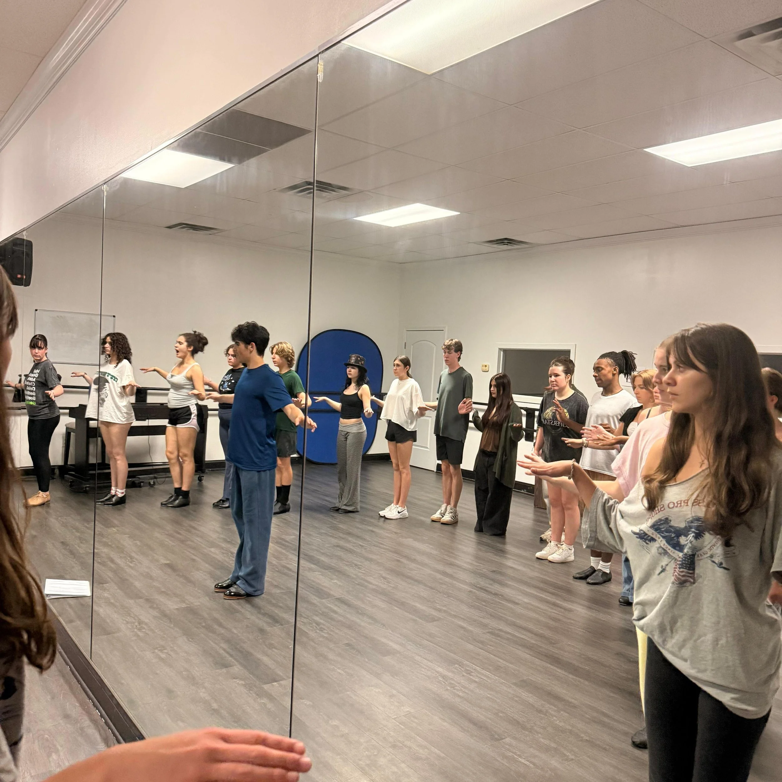 This week Senior Company worked on the tap dance break for morning person, choreographed by our very own @nolanmartinezpowell 🤩 It was so fun getting to watch a student who loves tap so much share that with the rest of the cast! We&rsquo;re so proud