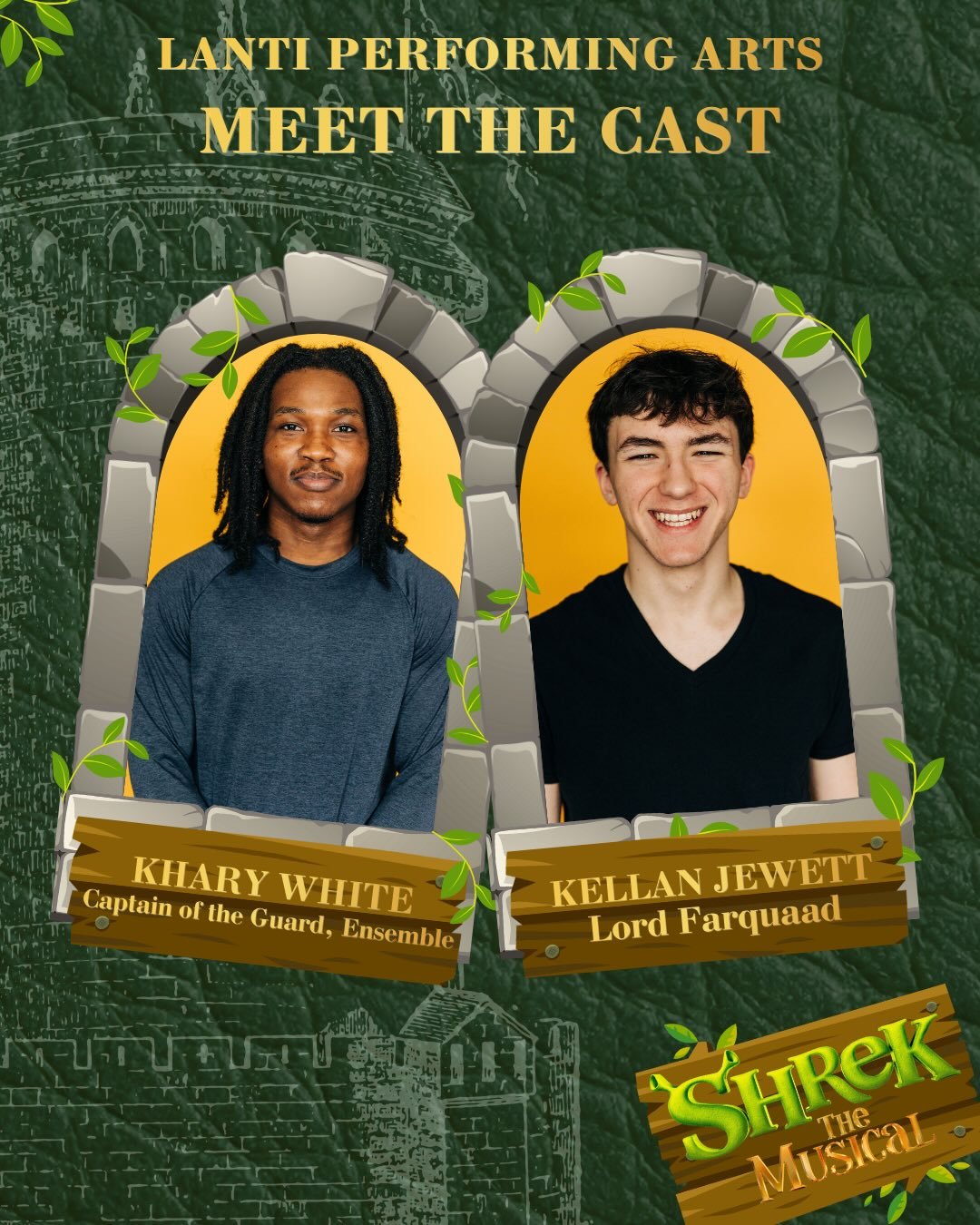 Meet the Cast of Shrek the Musical! 

Khary is a recent graduate with credits that&rsquo;s include Alice By Heart, Little Shop of Horrors, Clue, and many other plays and musicals. When he&rsquo;s not on stage he likes to be active, workout, build thi